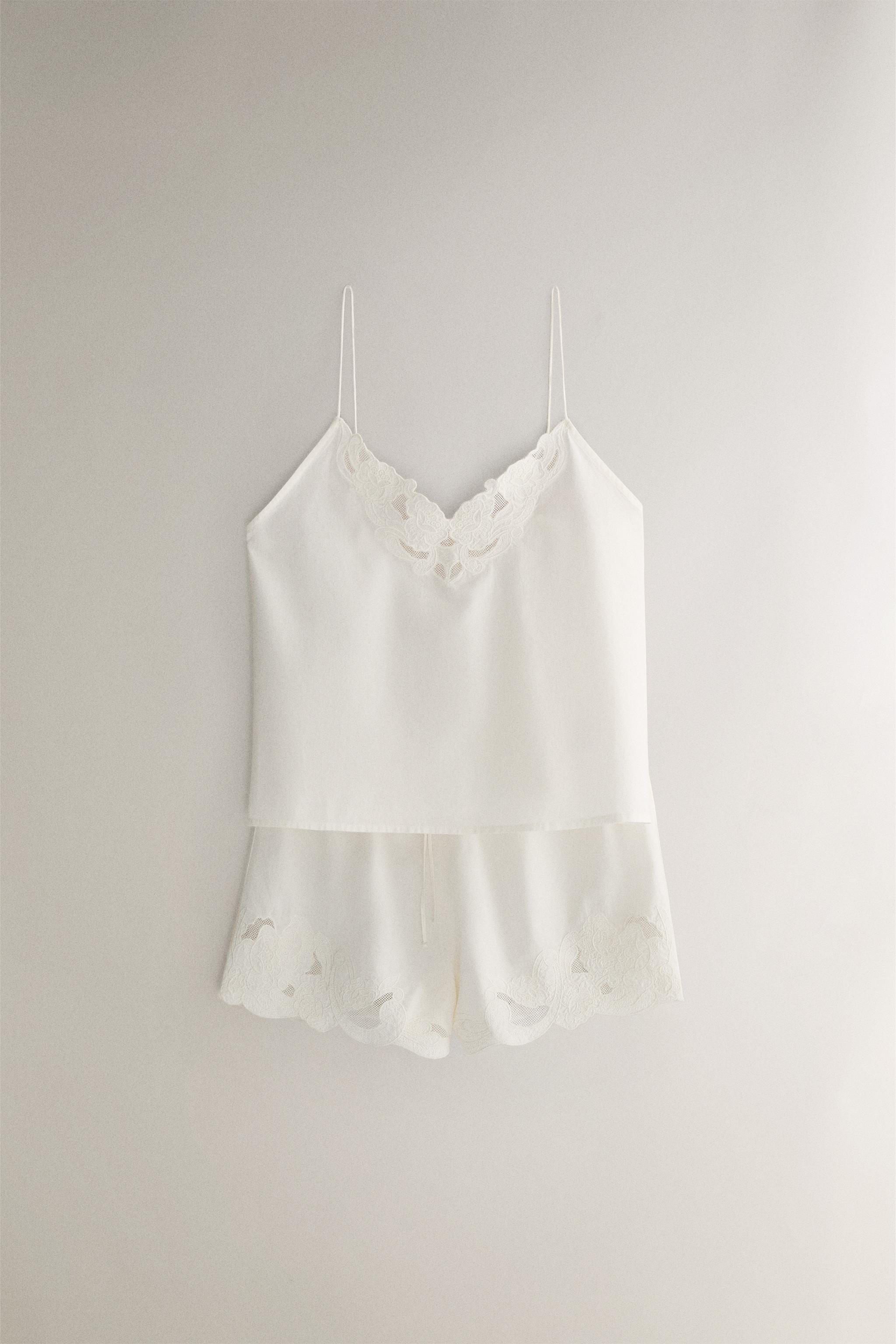 EMBROIDERED COTTON SHORTS