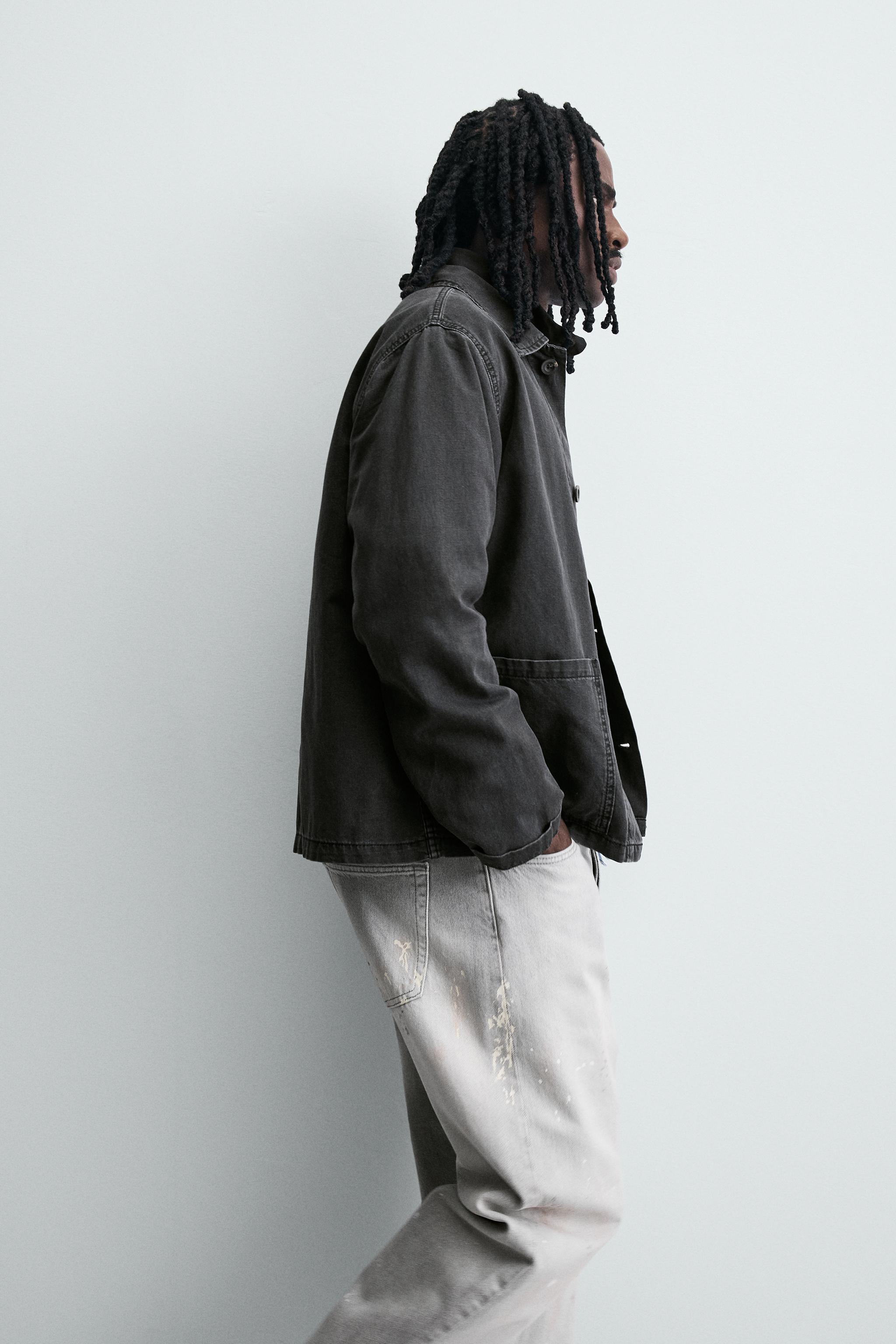 WASHED COTTON - LINEN OVERSHIRT