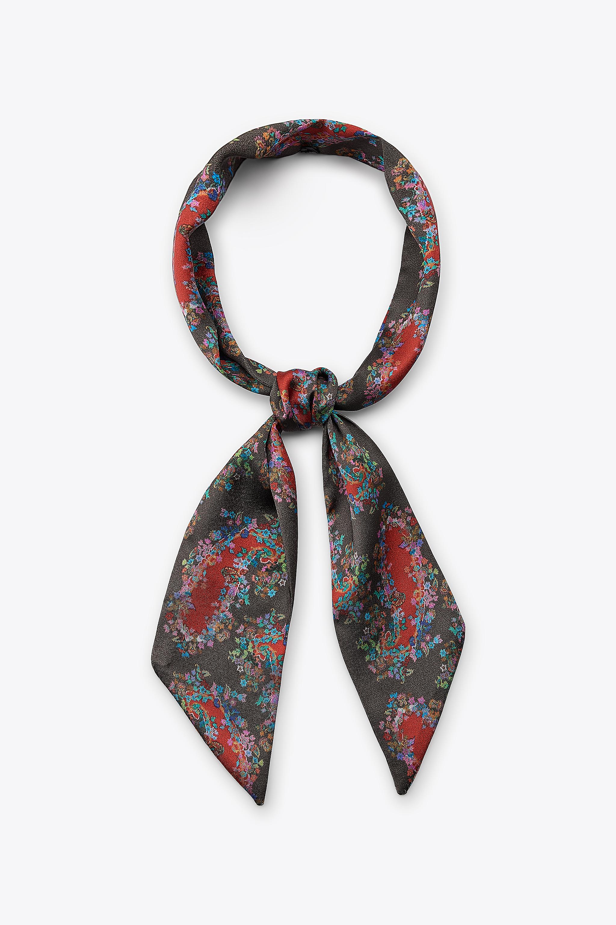 PRINTED FOULARD SCARF