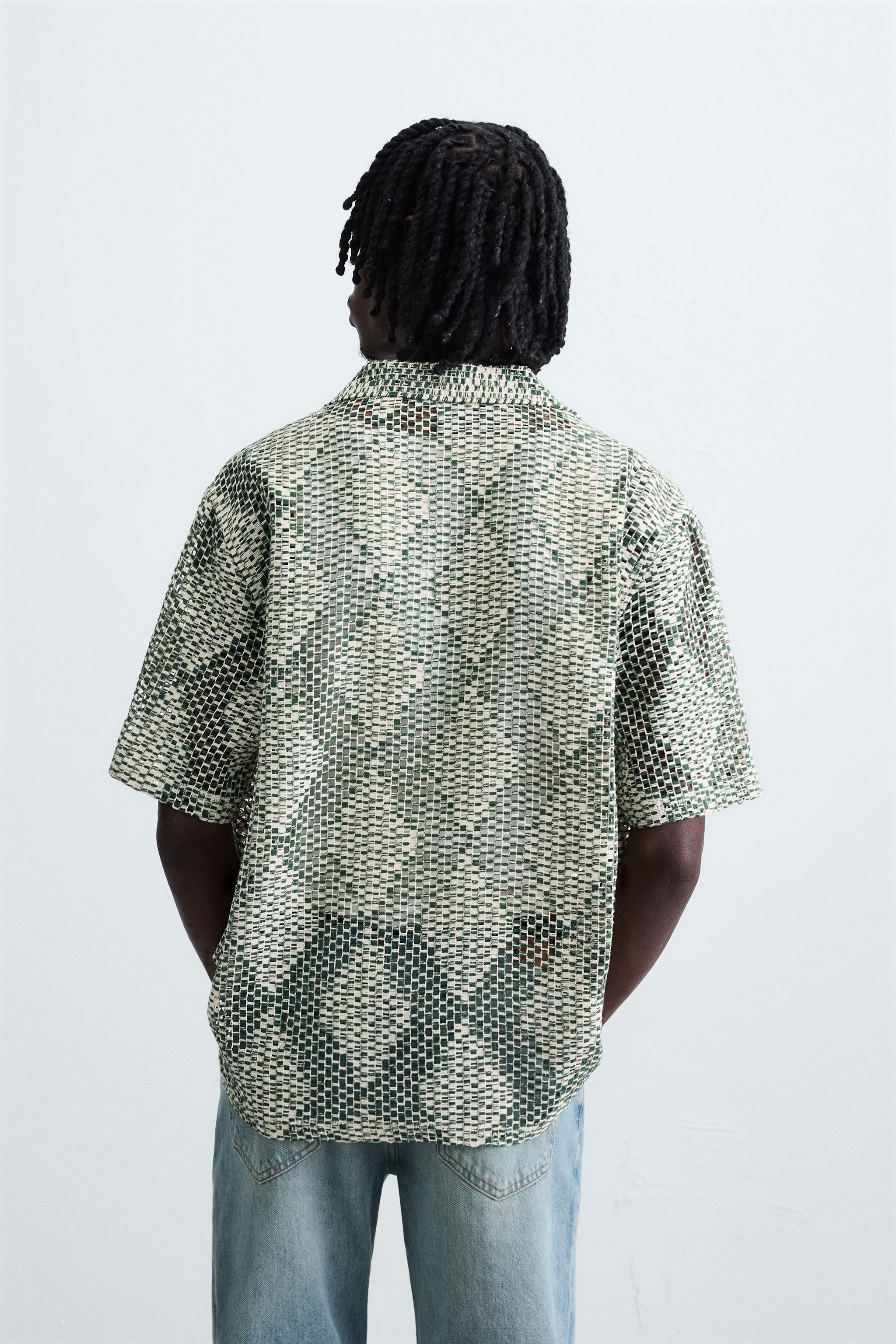 TEXTURED CROCHET SHIRT