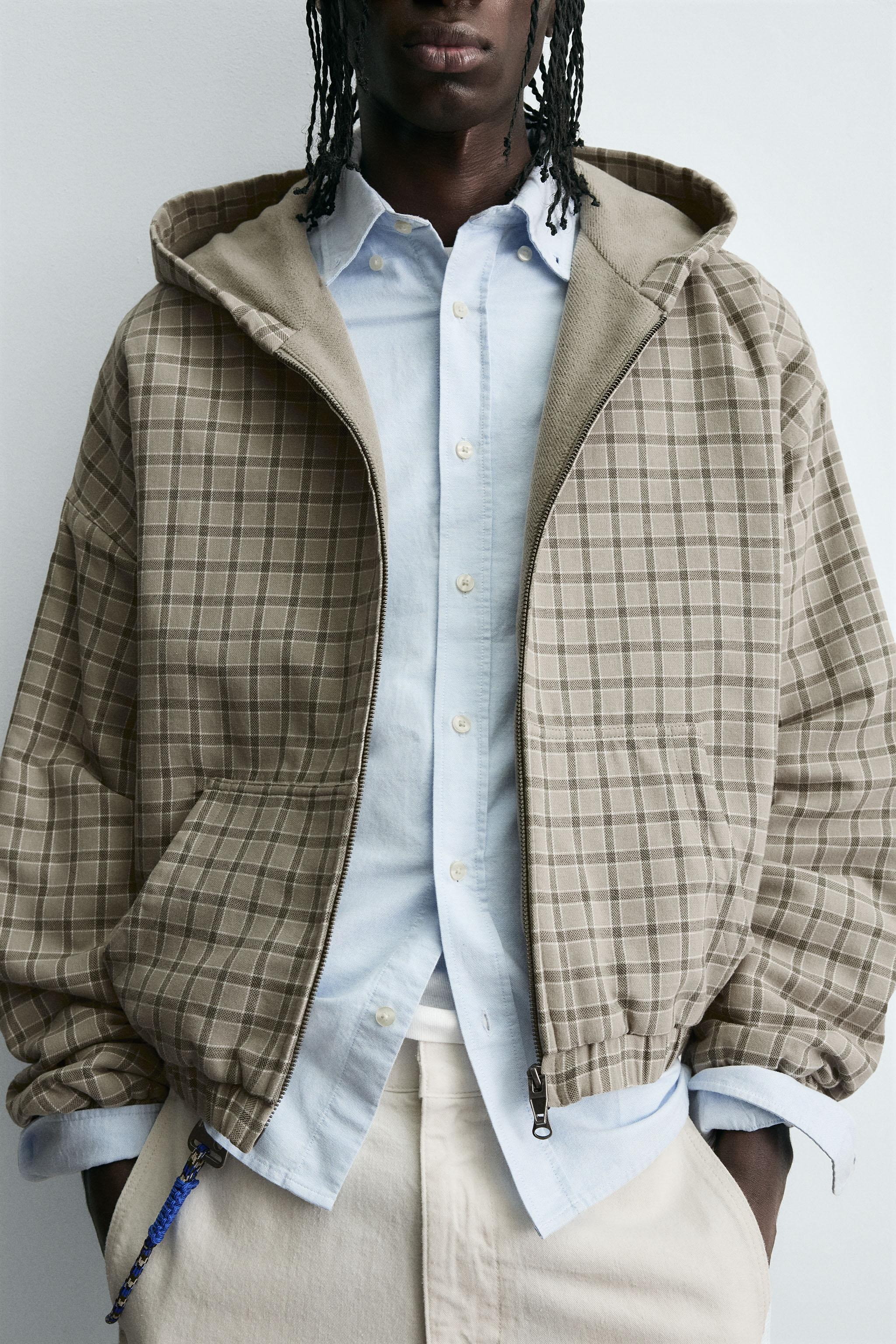CHECKERED BOXY FIT JACKET