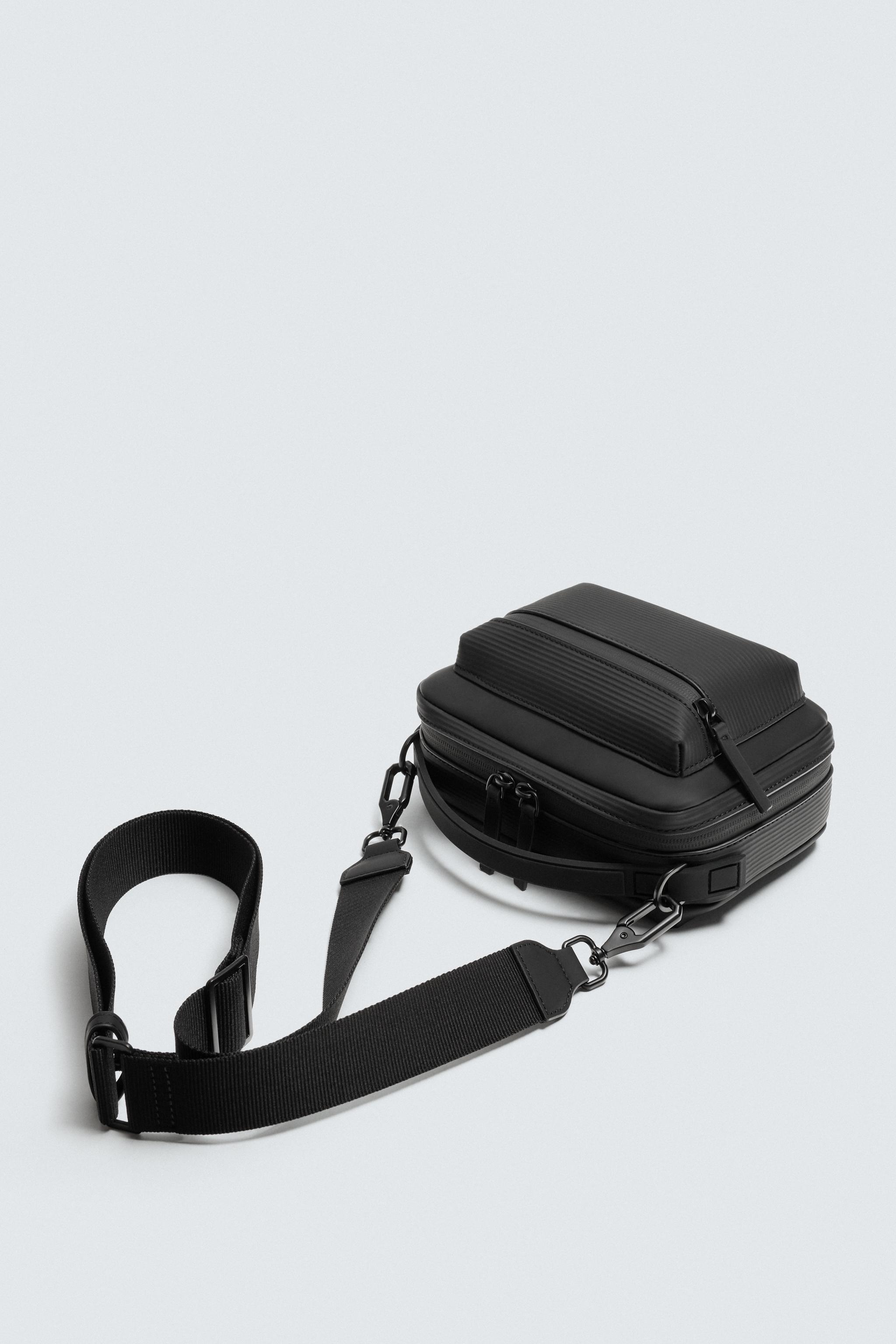 RUBBERIZED TEXTURED CROSSBODY BAG