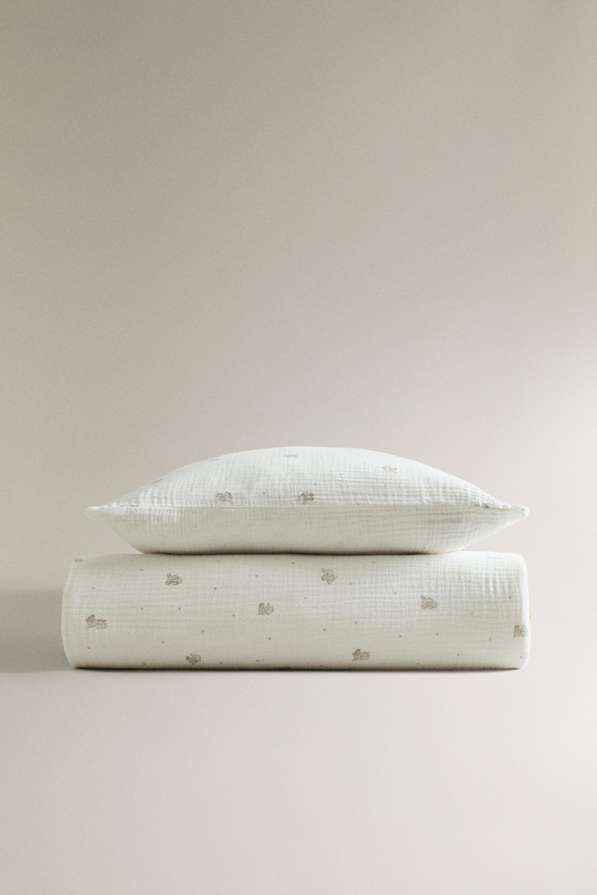 CHILDREN'S MUSLIN DUVET COVER WITH ELEPHANTS