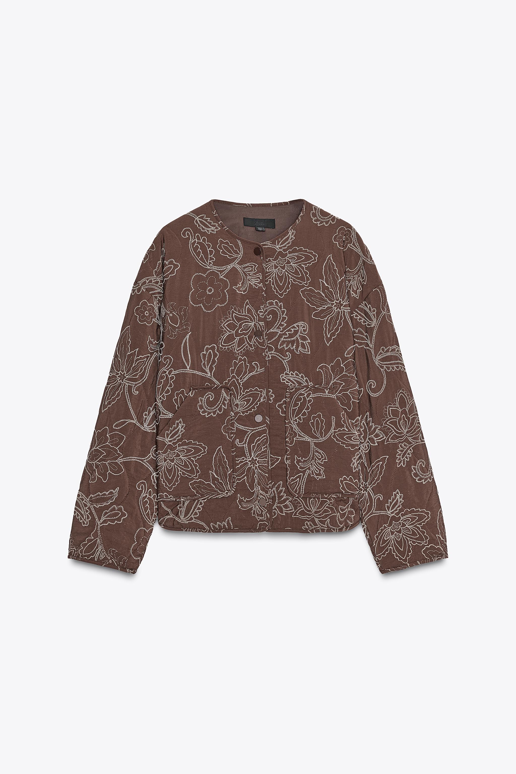 RUBBERIZED EMBROIDERY PUFFER JACKET