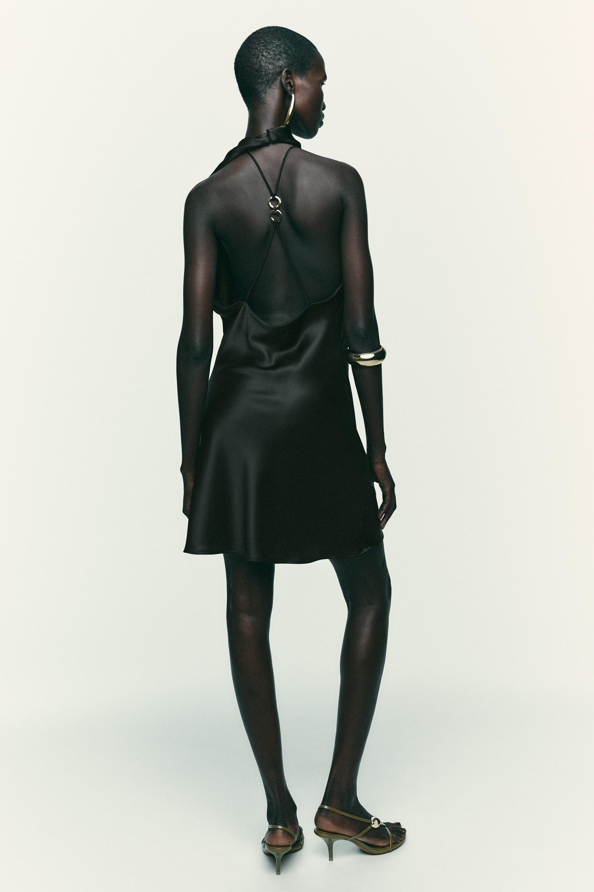 SATIN EFFECT MINI DRESS