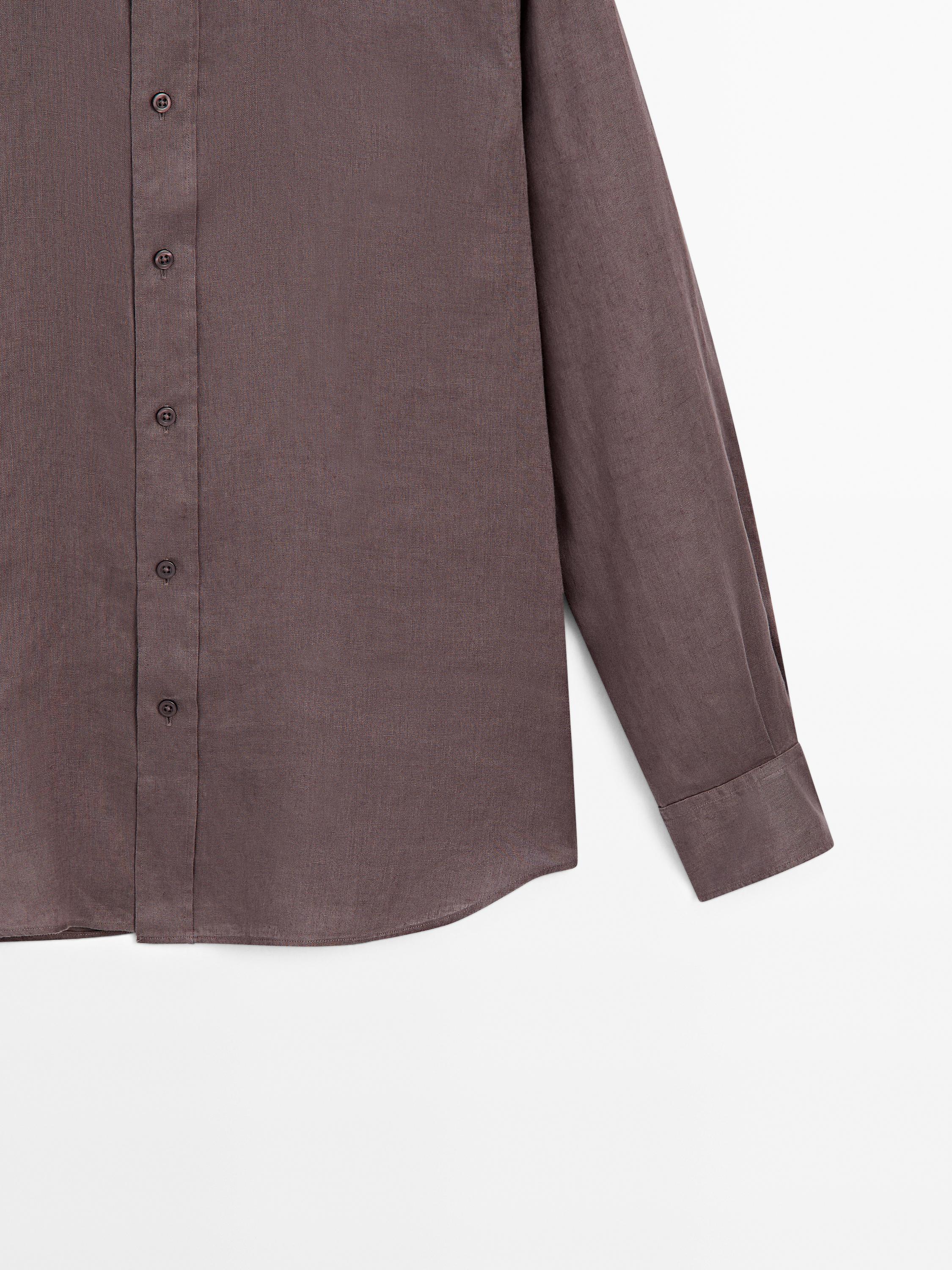 100% linen slim fit shirt