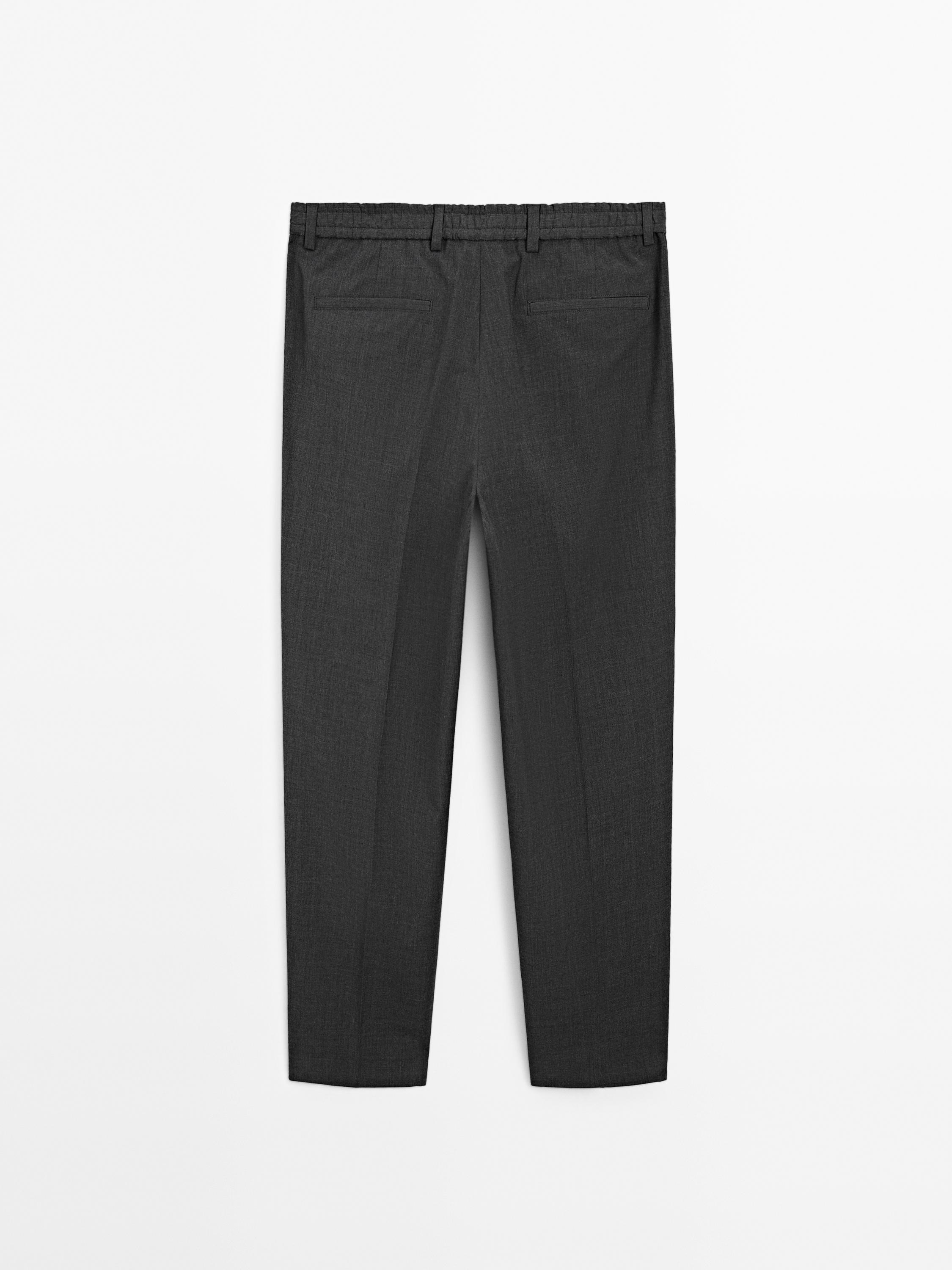 Total look wool blend trousers