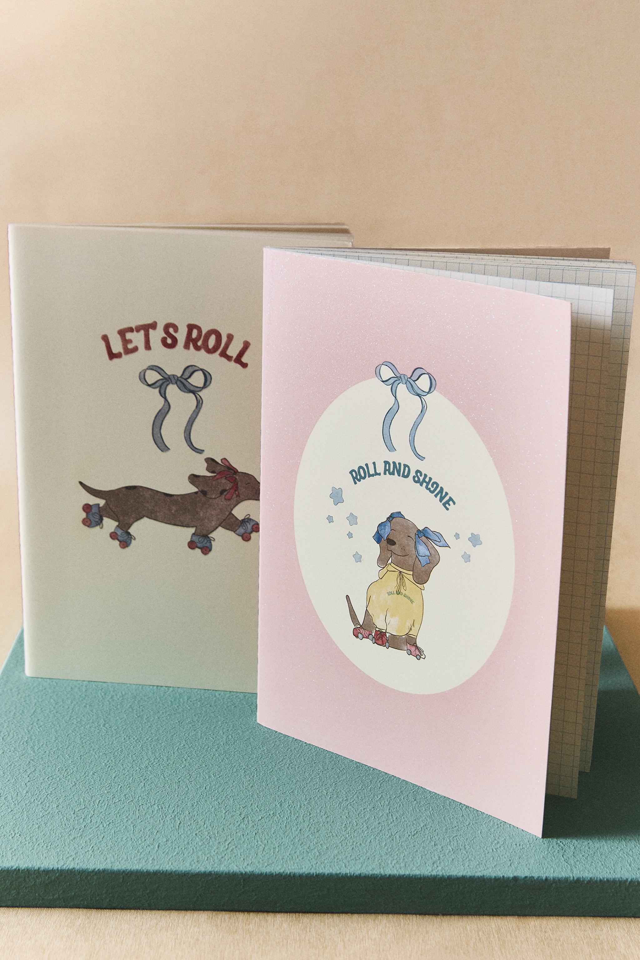 SKATING DOG NOTEBOOK (SET OF 2)