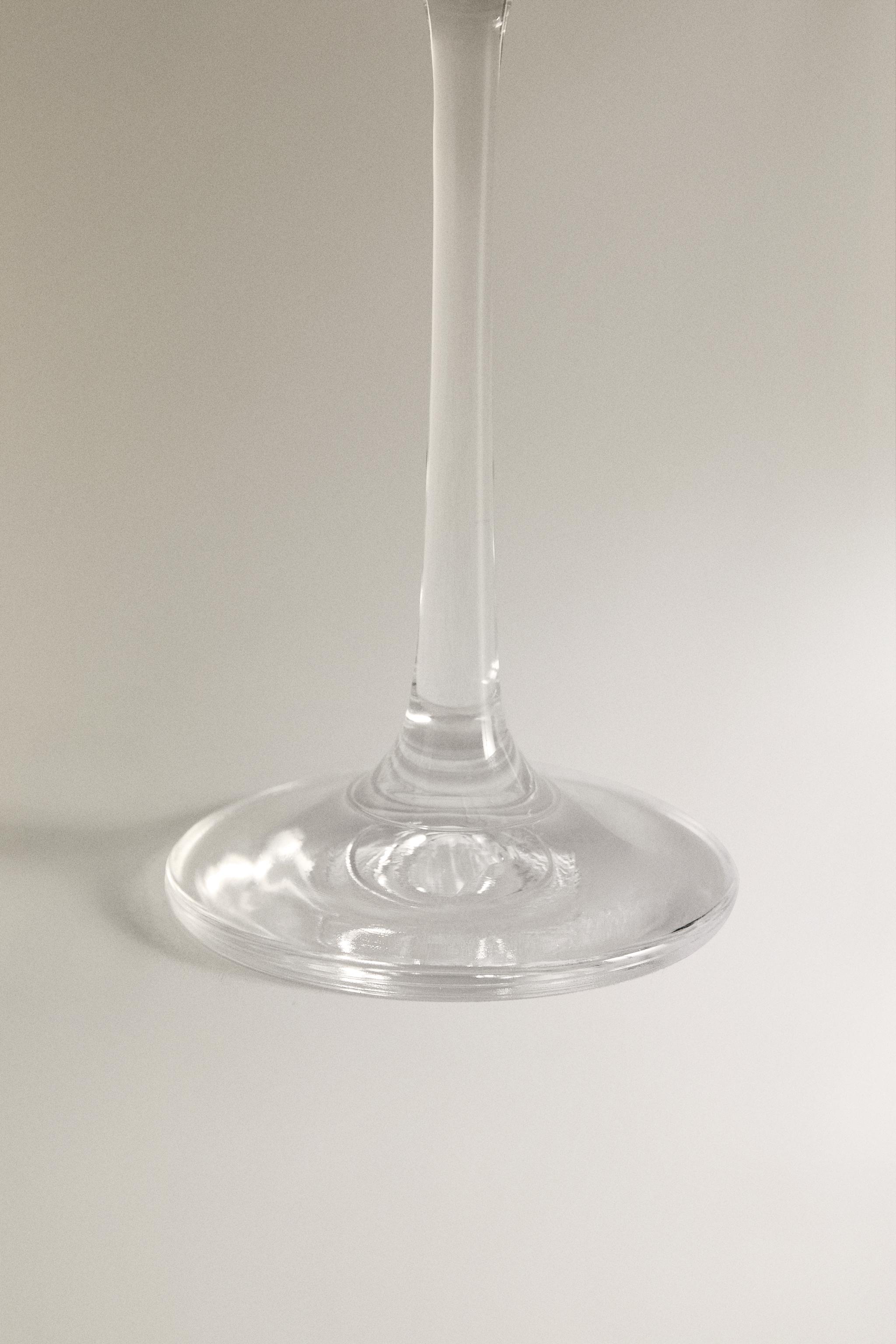 PLAIN BOHEMIA CRYSTAL FLUTE GLASS