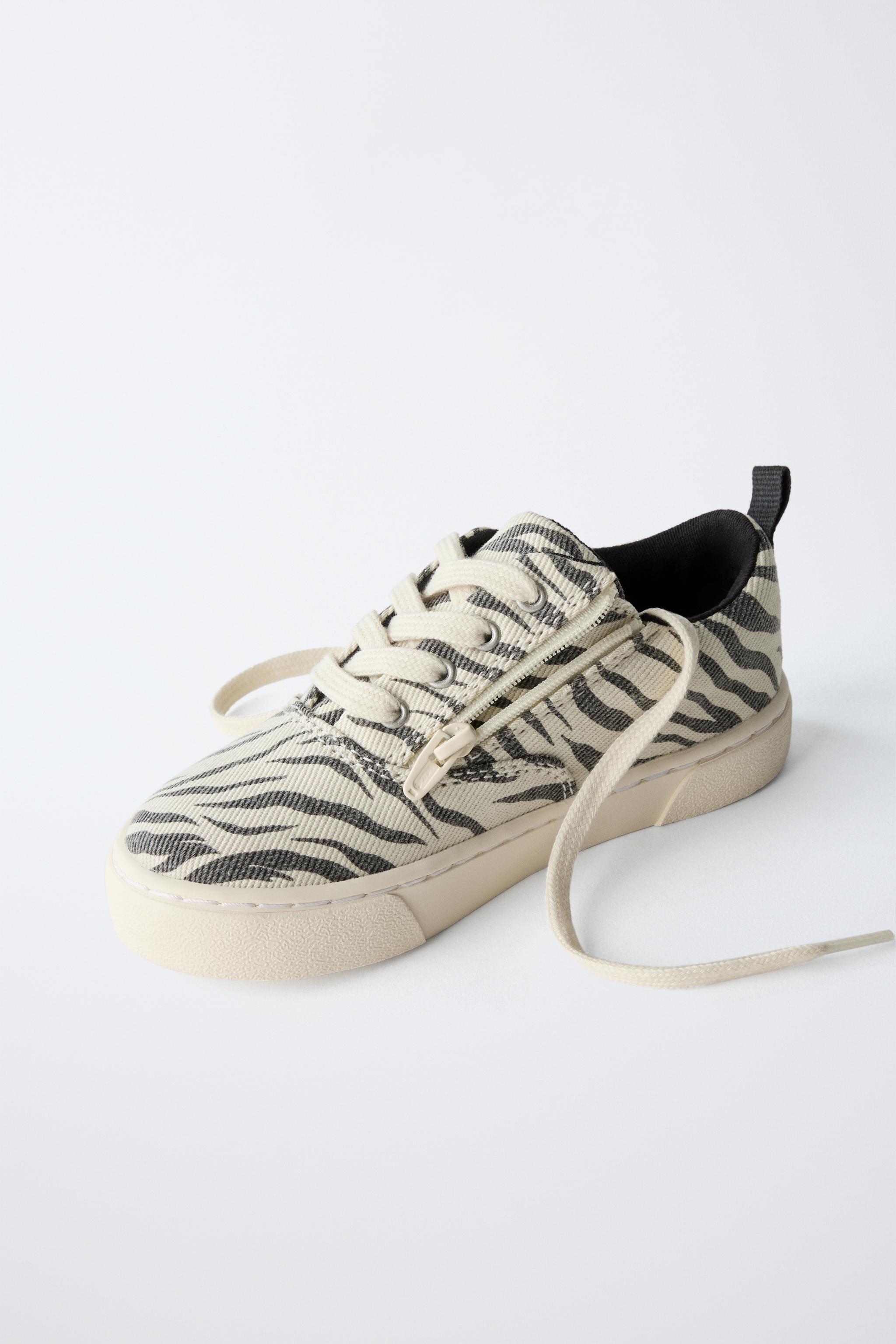 ANIMAL PRINT COTTON SNEAKERS