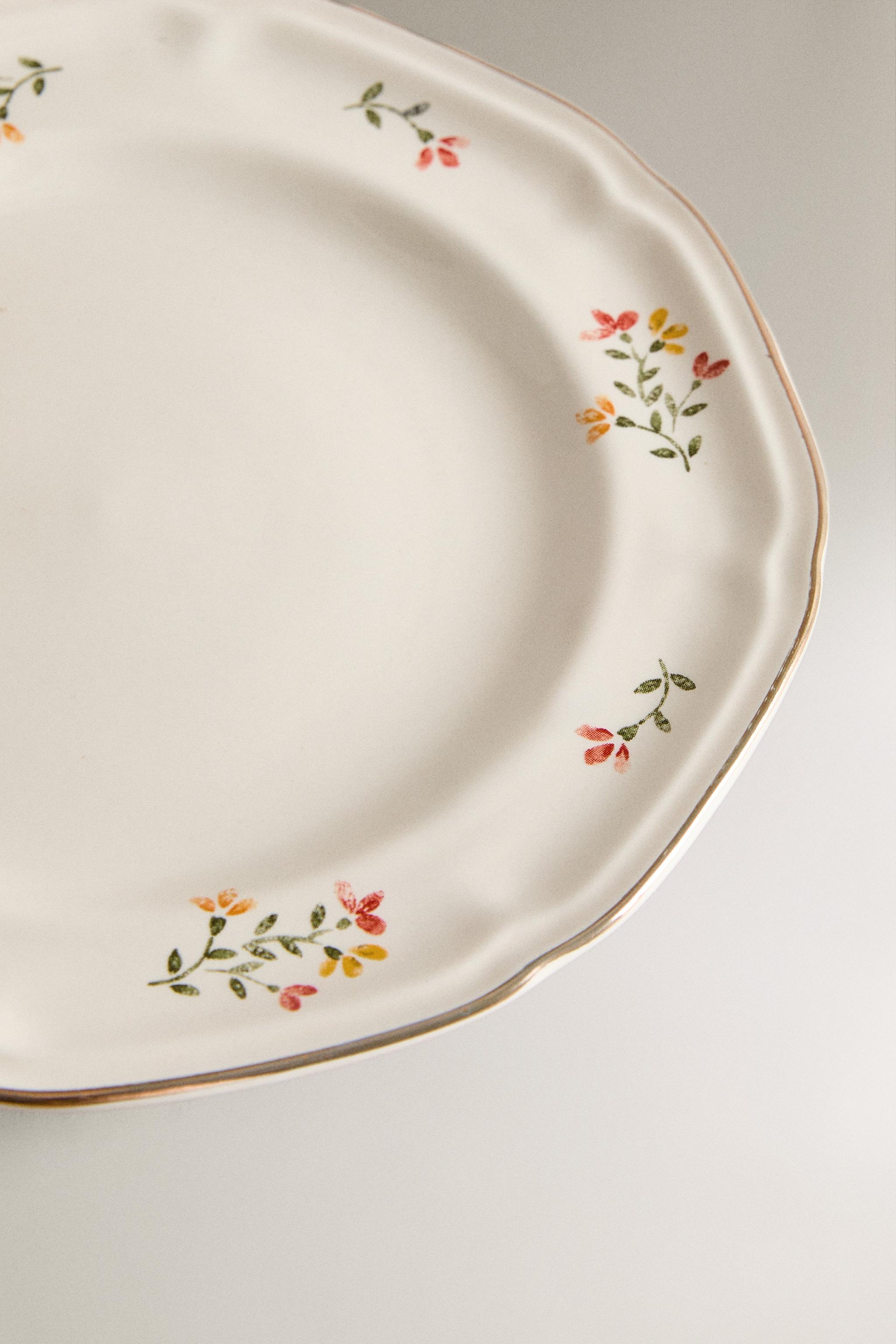 FLORAL PORCELAIN SIDE PLATE