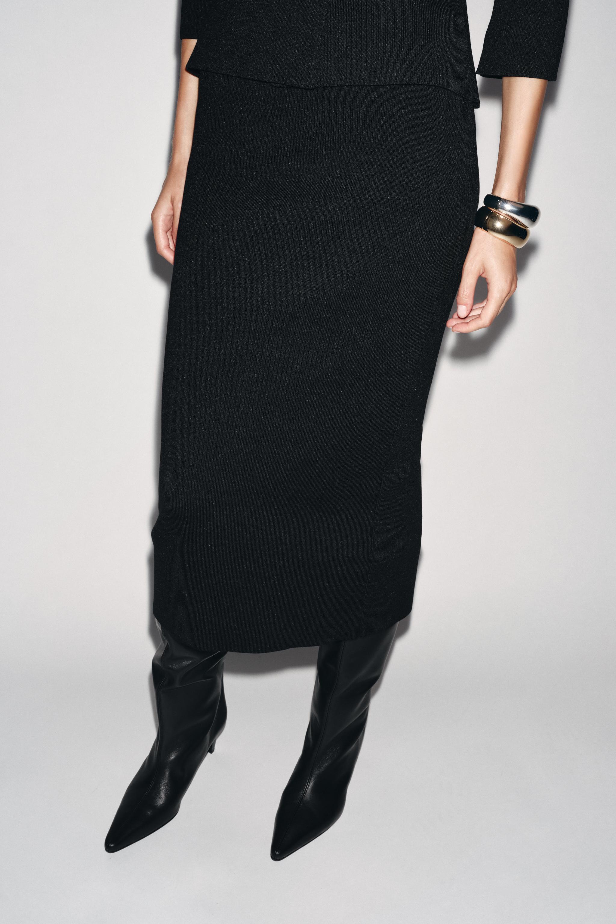 KNIT MIDI SKIRT