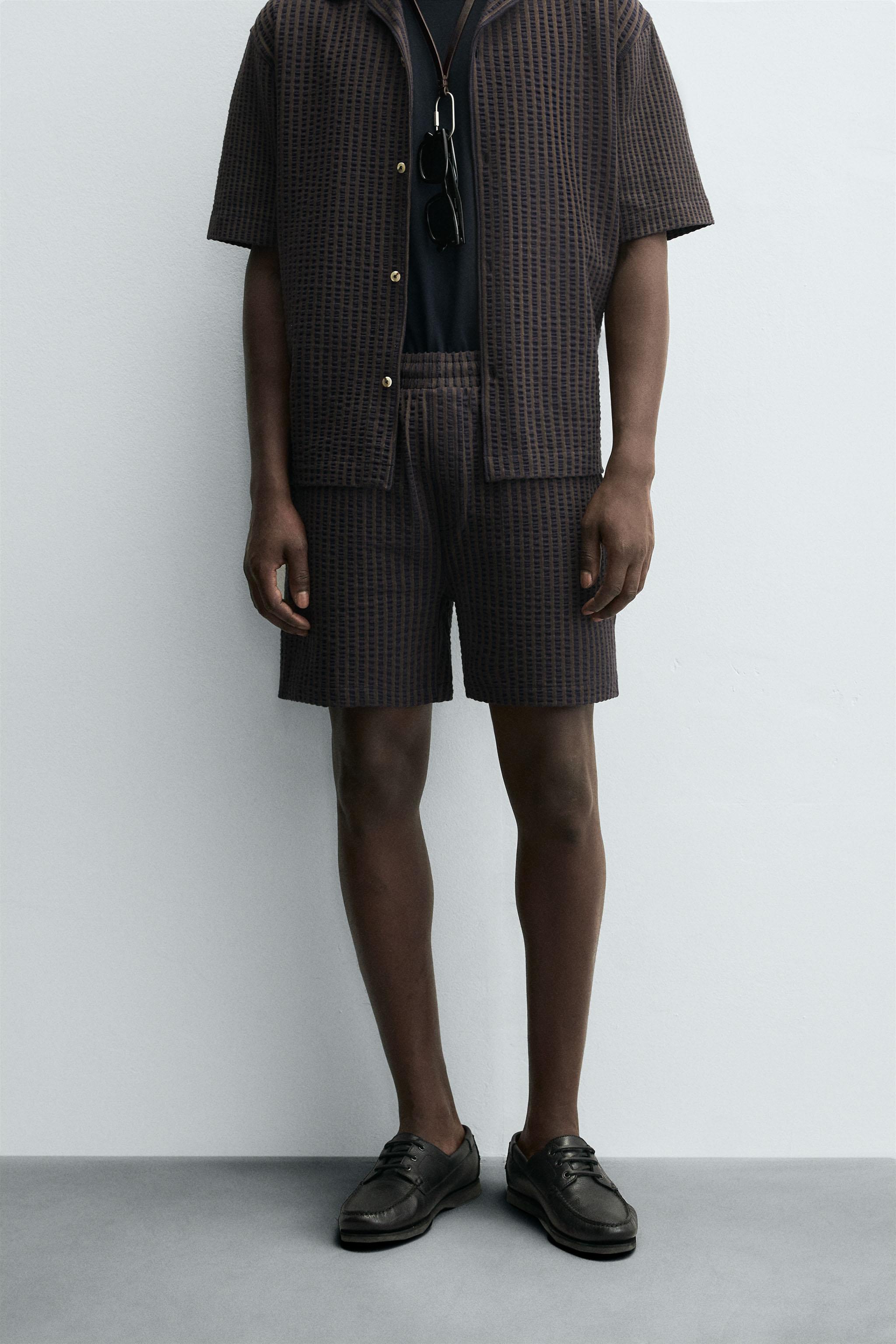 COMFORT STRIPED SEERSUCKER SHORTS