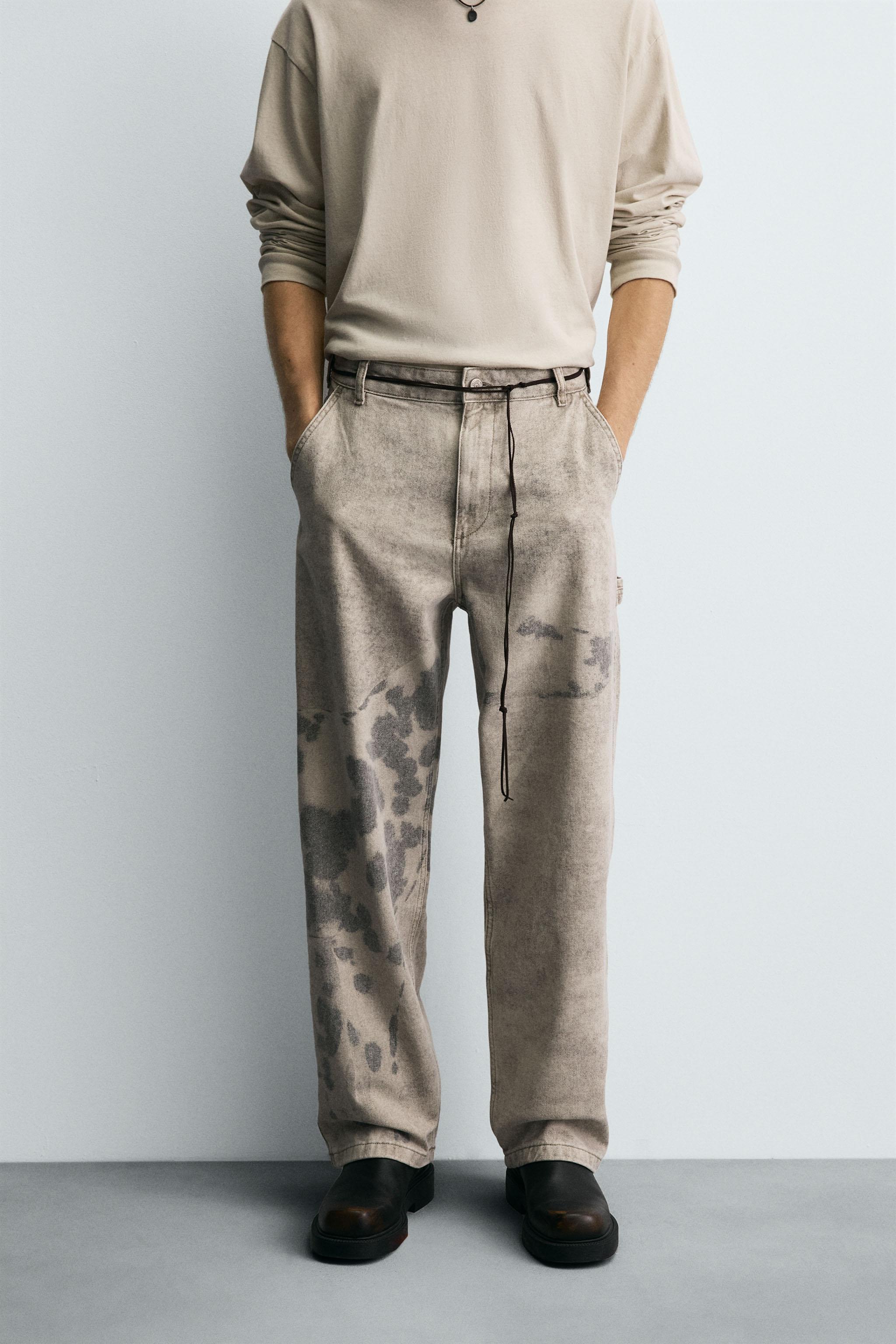 DALMATIAN PRINT CARPENTER PANTS