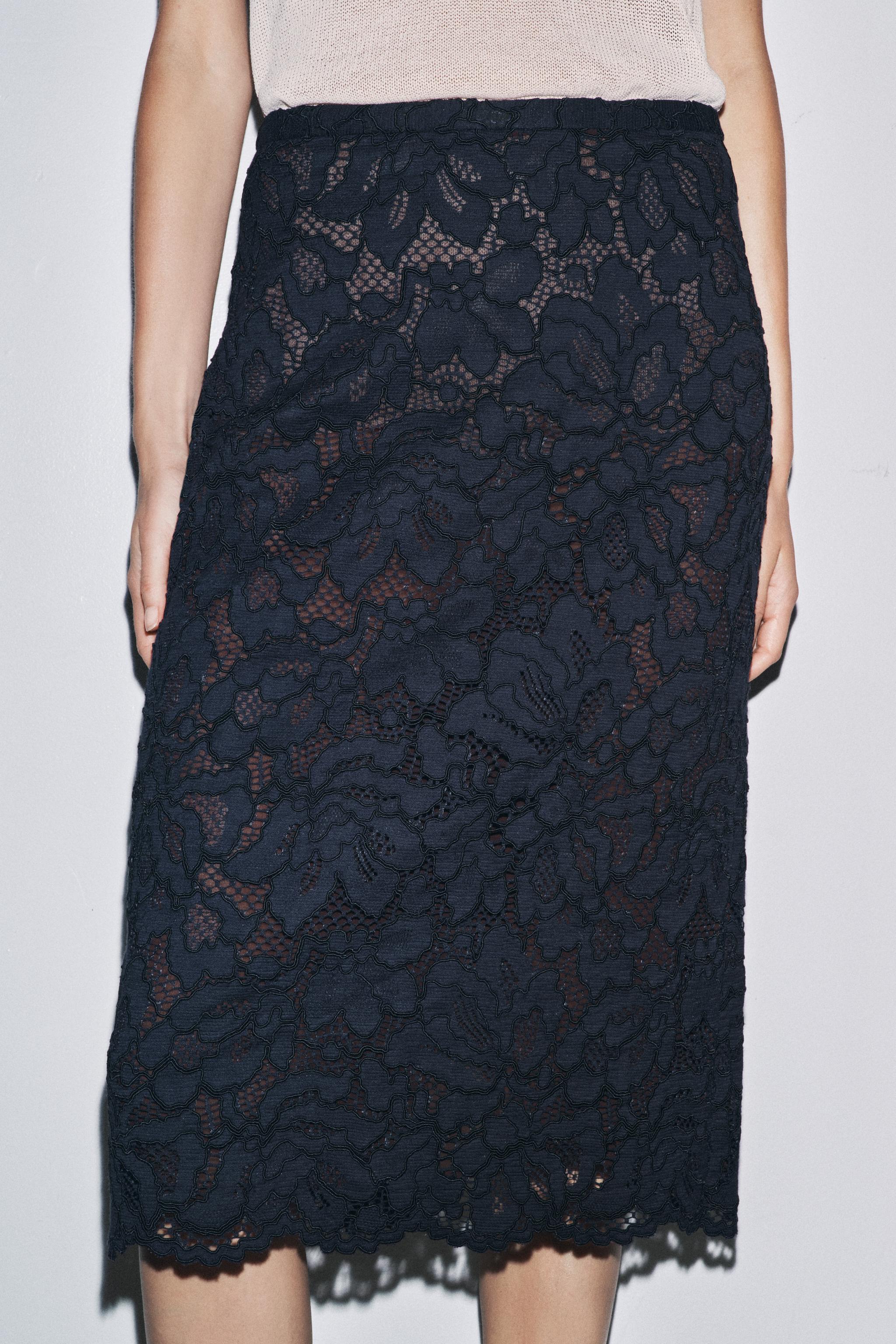 ZW COLLECTION LACE MIDI SKIRT