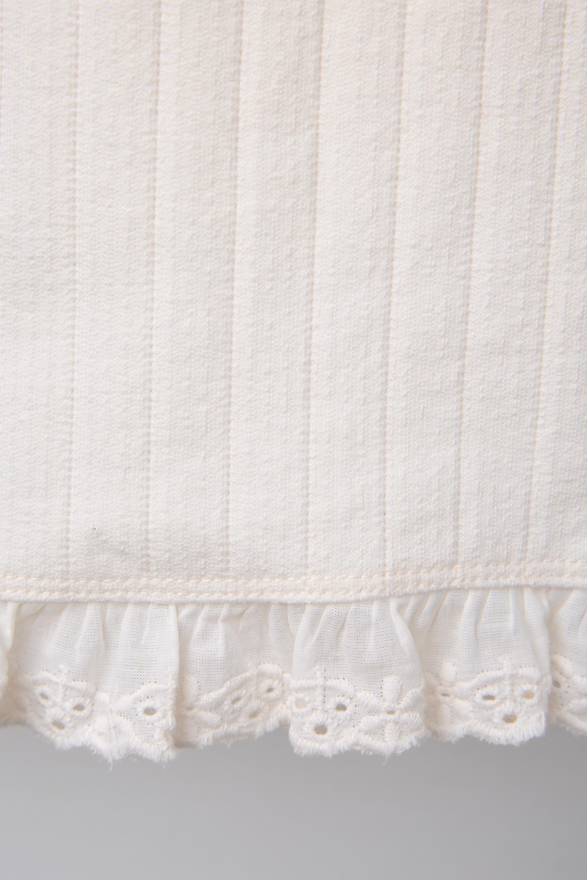 SWISS EMBROIDERY JACQUARD T-SHIRT