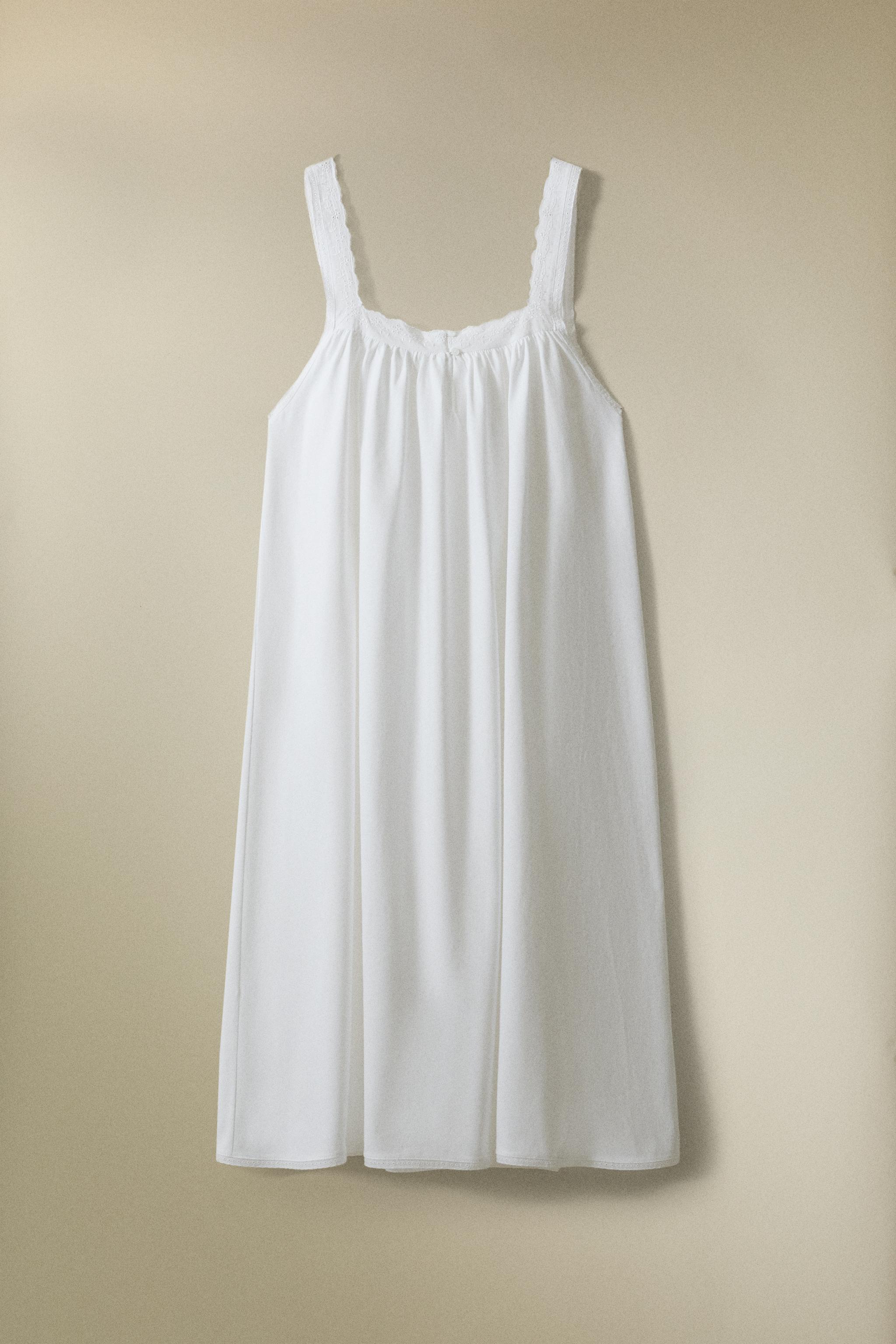 LACE COTTON NIGHTGOWN