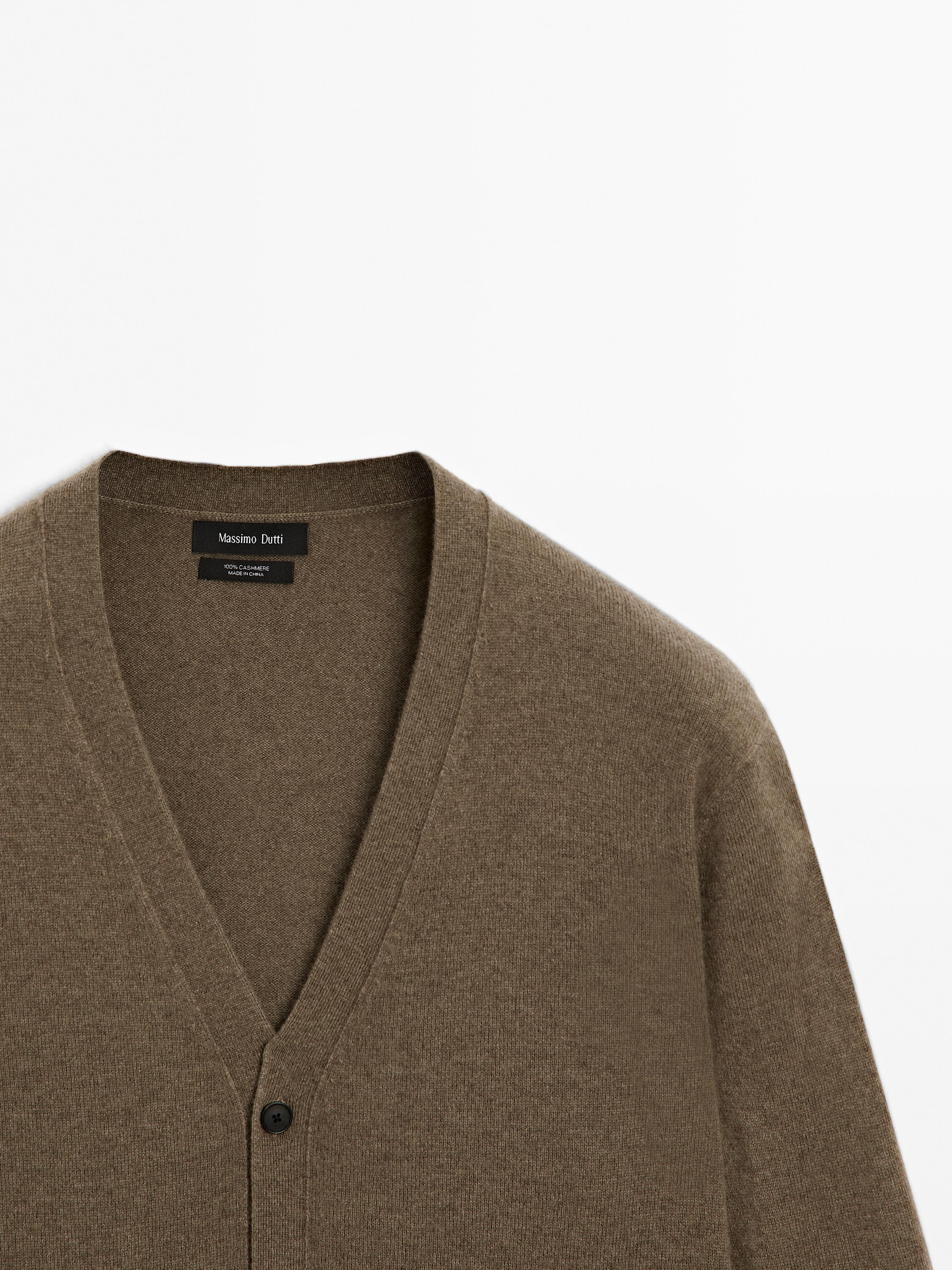 100% cashmere V-neck cardigan