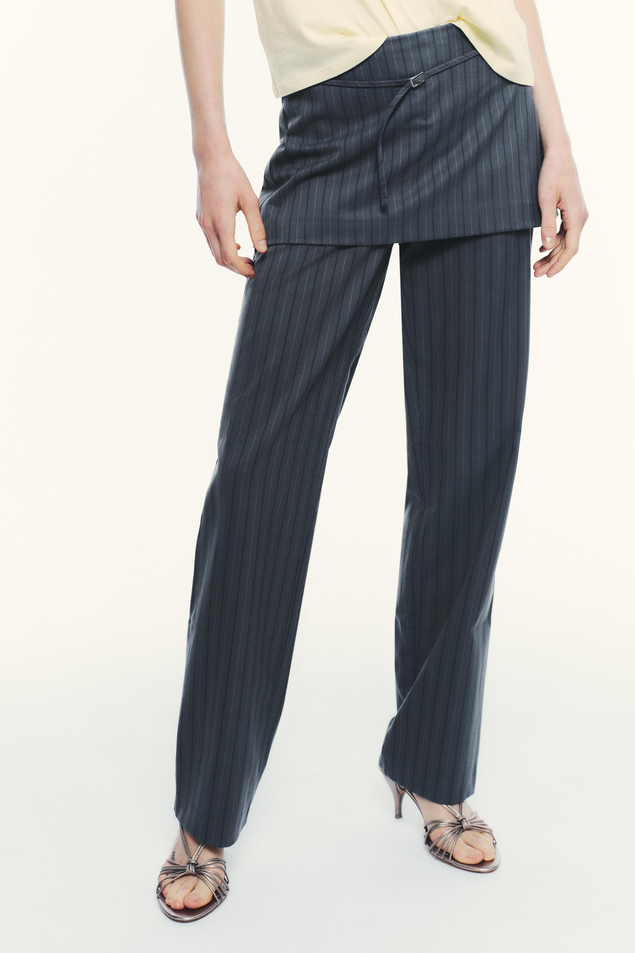 PINSTRIPE SKIRT PANTS