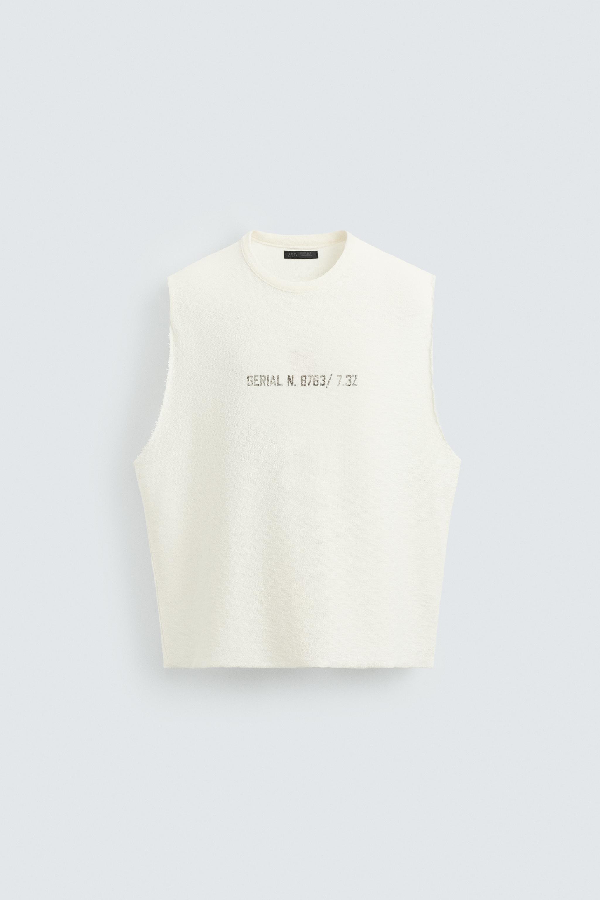 WASHED PRINT KNIT TANK TOP