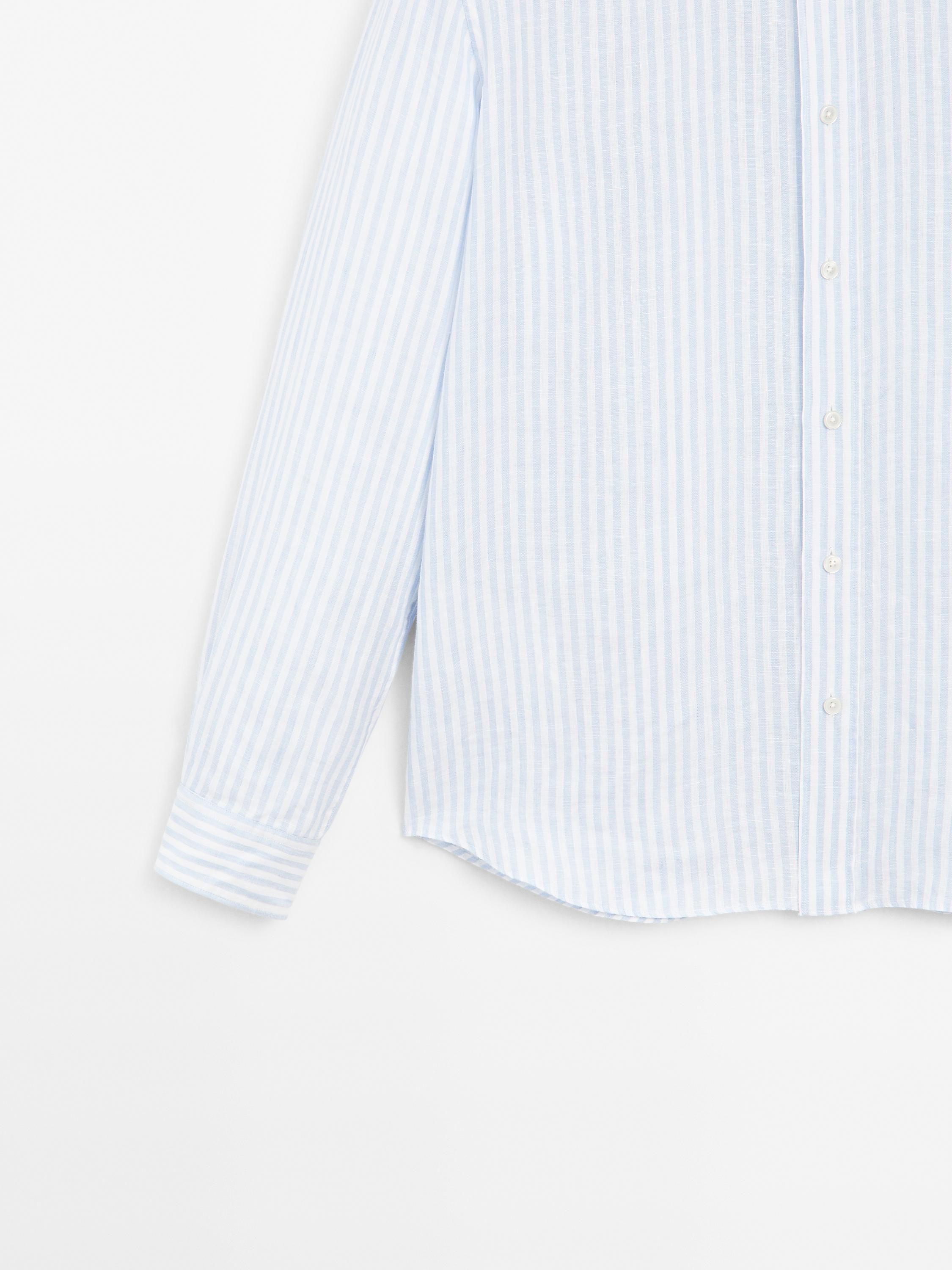 Slim fit 100% linen shirt