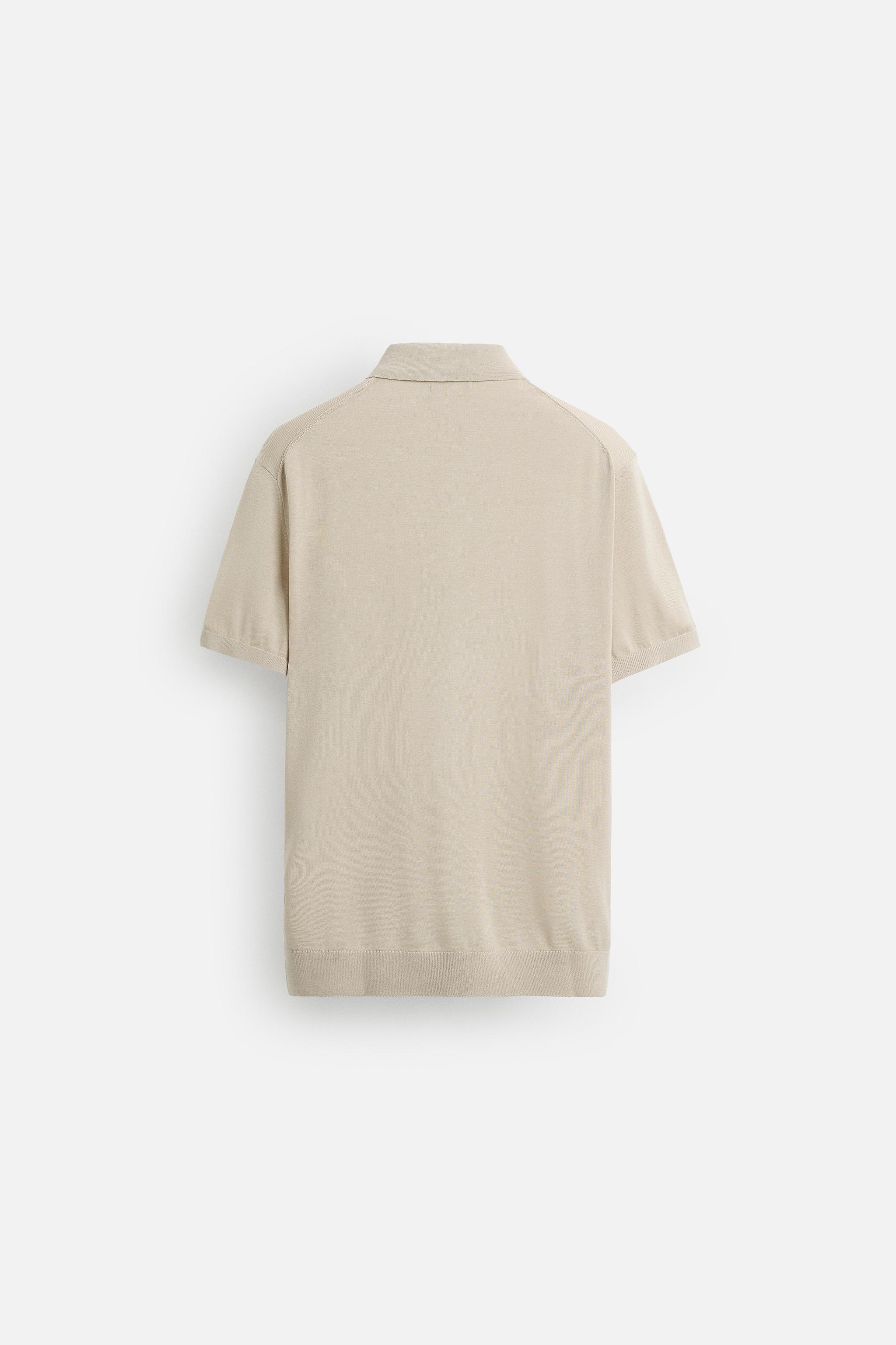 COTTON - SILK BLEND KNIT POLO