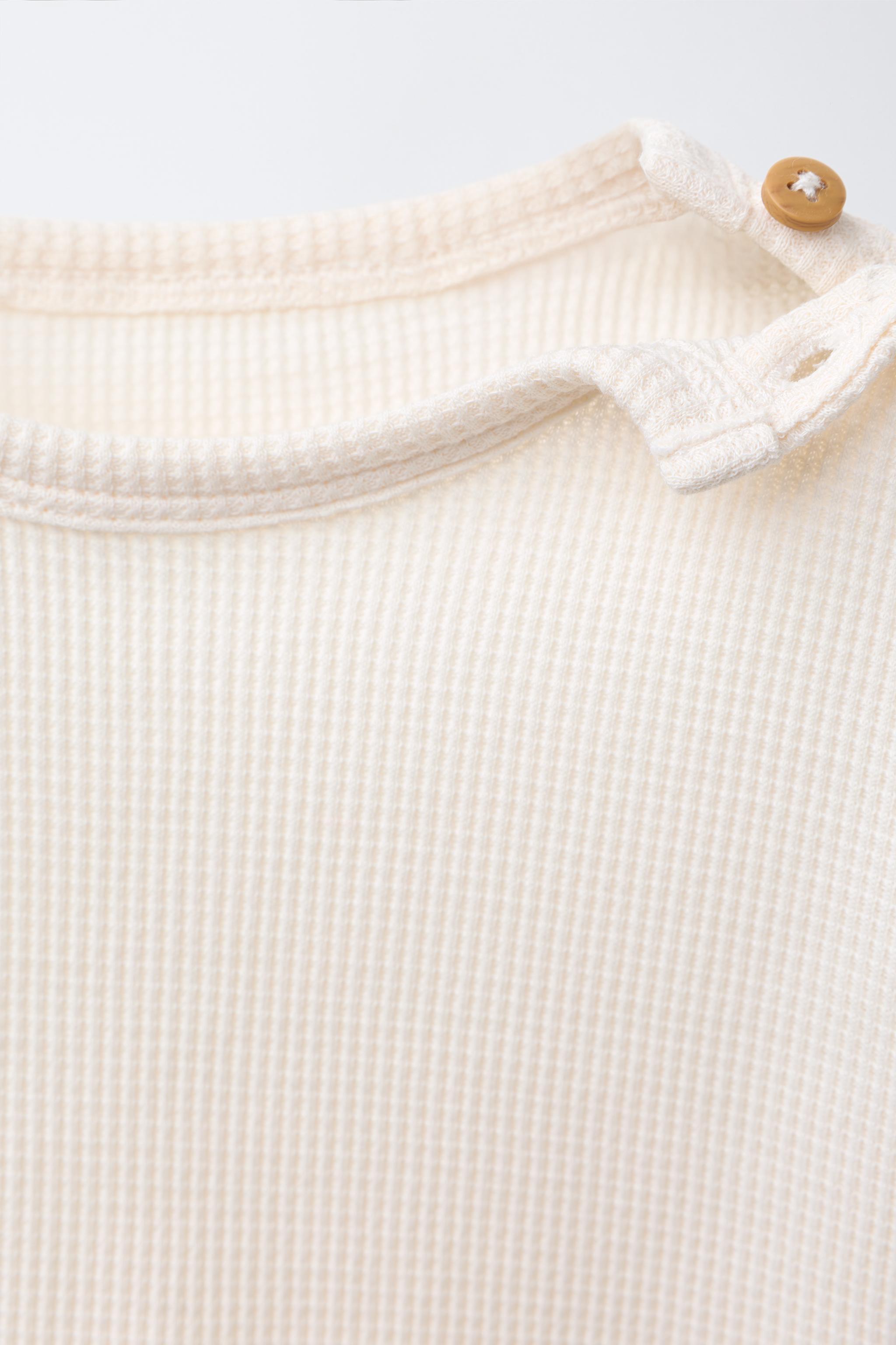 PLAIN WAFFLE T-SHIRT AND BERMUDA SET