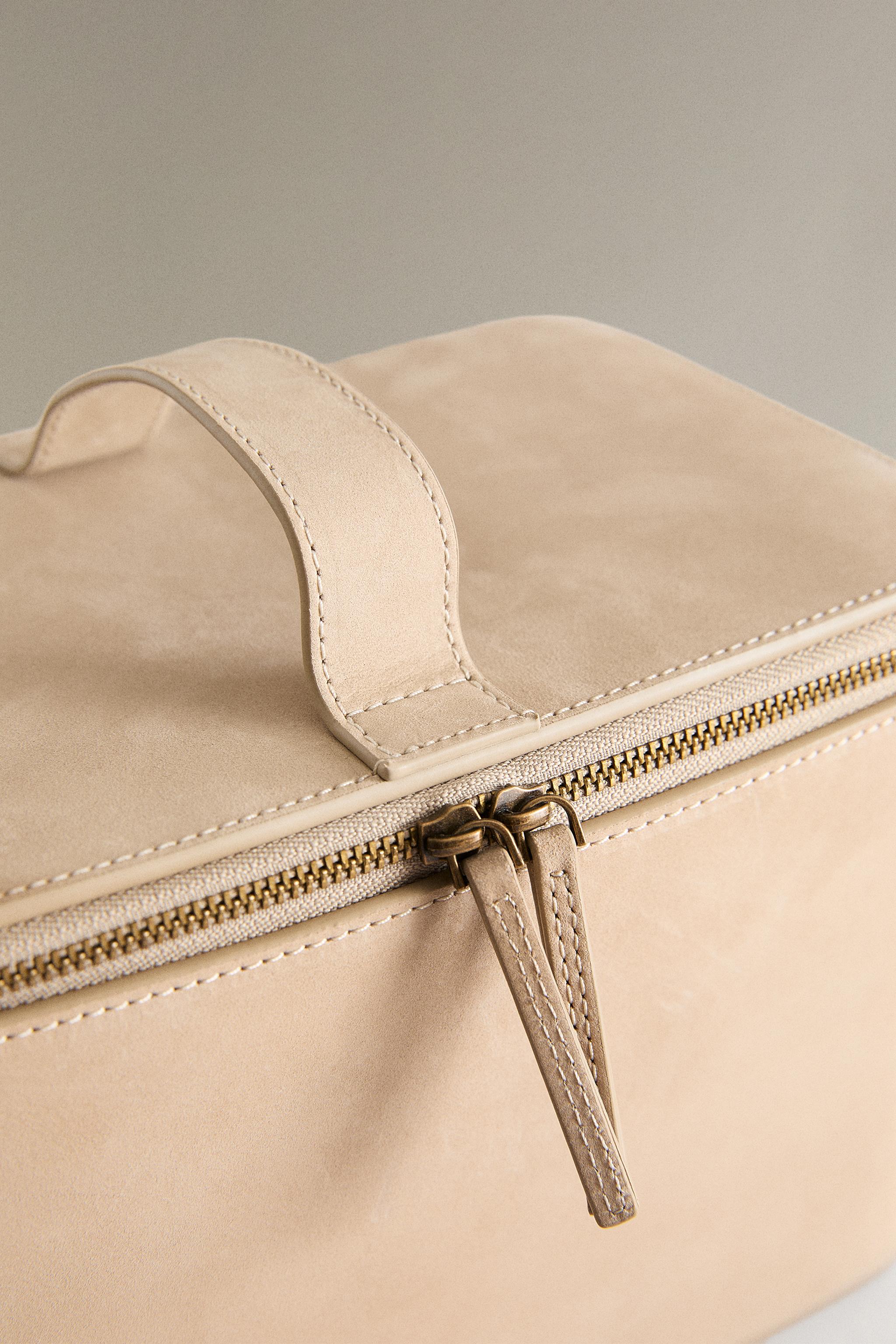NUBUCK LEATHER CASE MAKEUP BAG