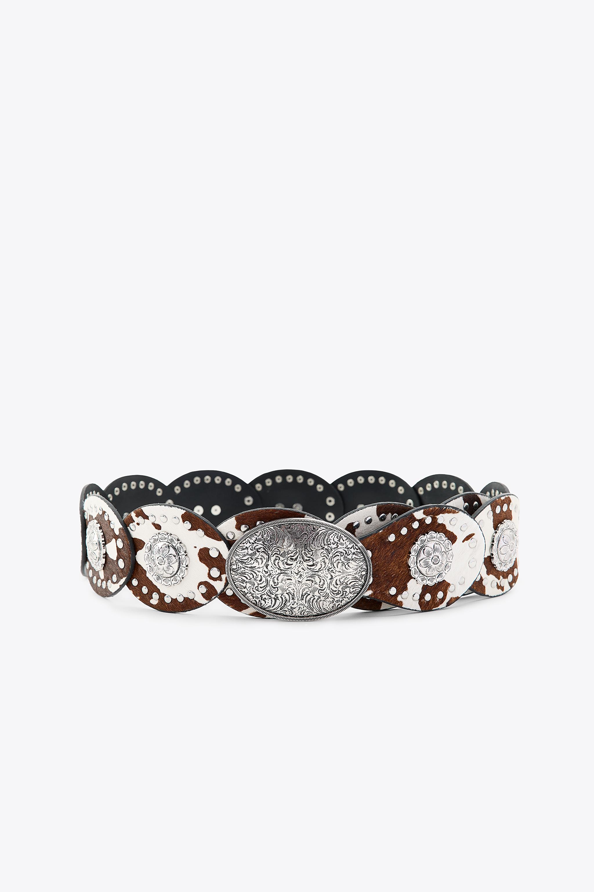 ANIMAL PRINT LEATHER BELT