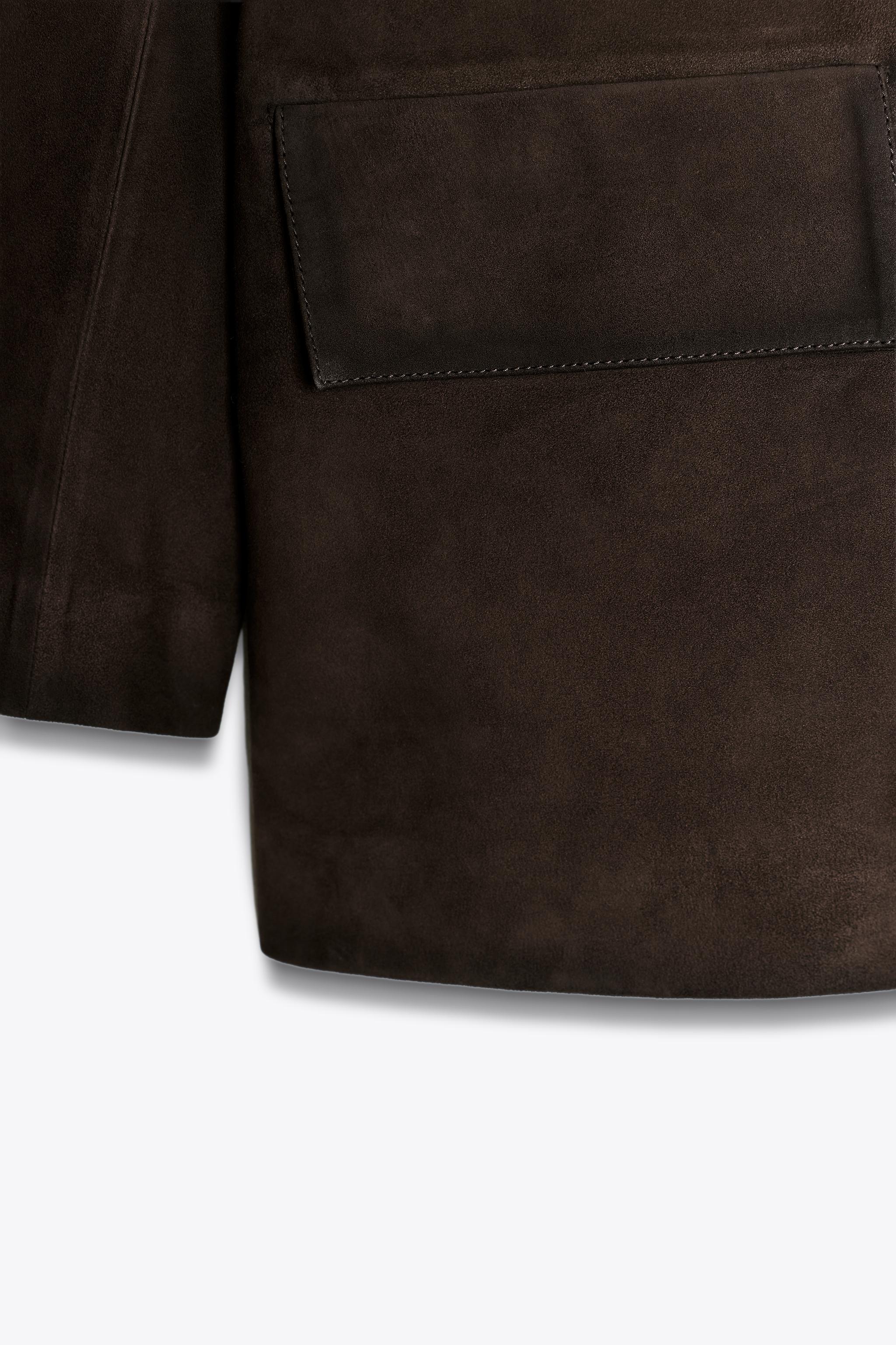 100% SUEDE LEATHER BLAZER ZW COLLECTION LIMITED EDITION