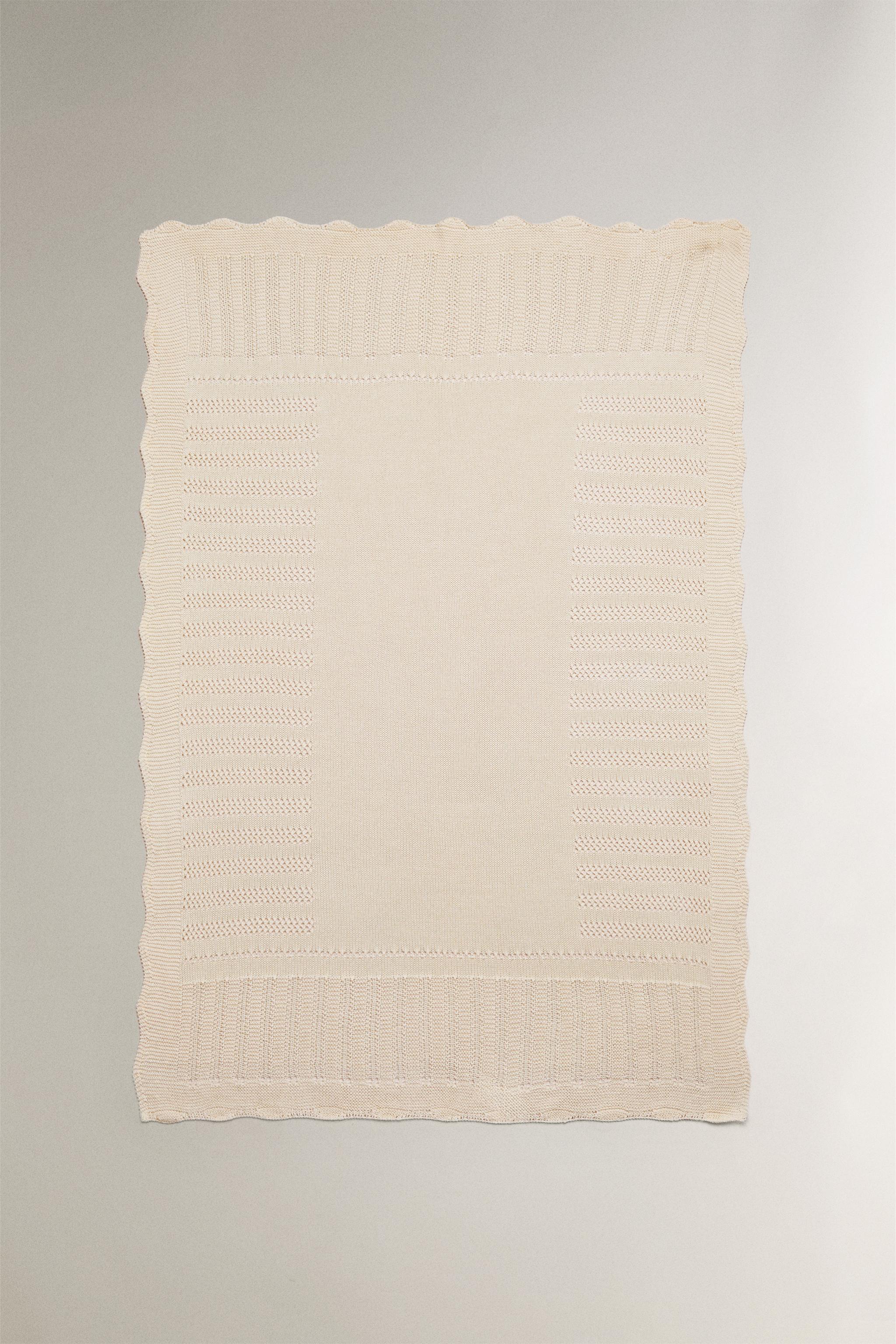 CHILDREN'S OPENWORK COTTON BLANKET