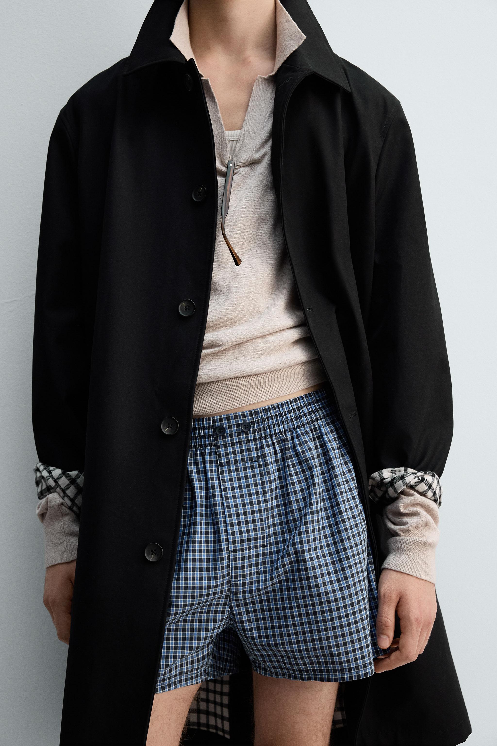 LIMITED EDITION CHECK COMBINATION TRENCH COAT