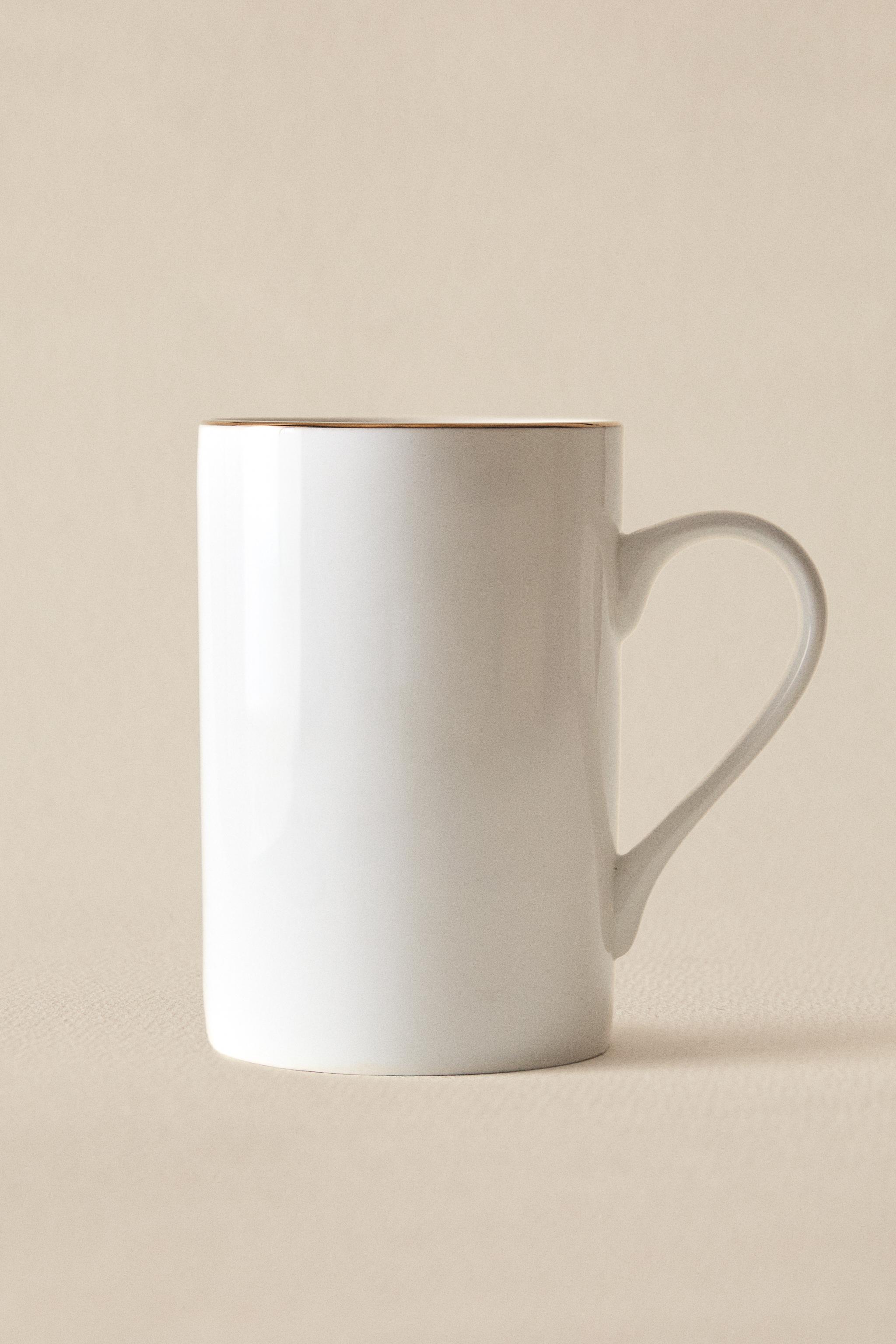RIMMED BONE CHINA MUG