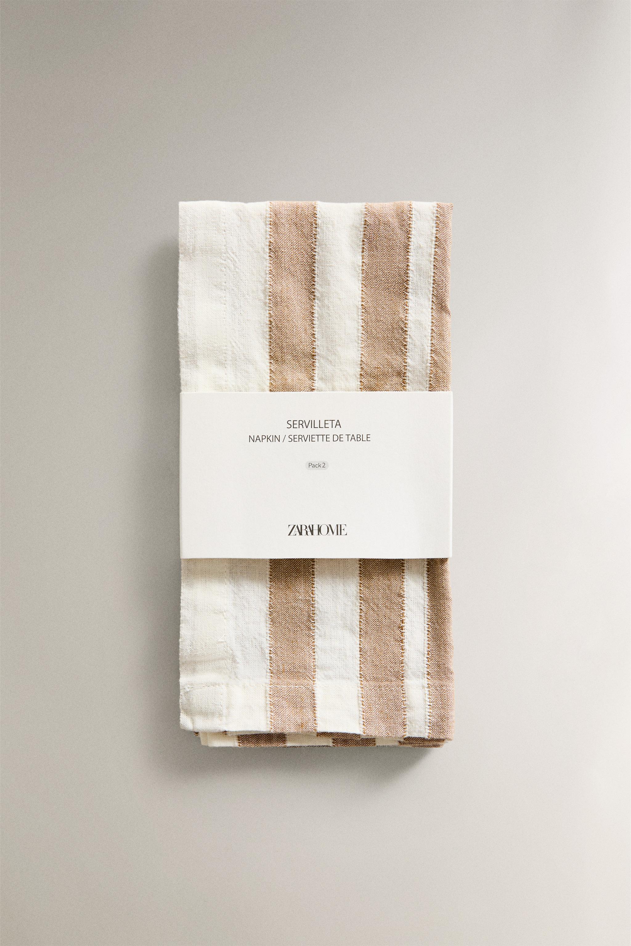 SET OF STRIPED LINEN NAPKINS (SET OF 2)