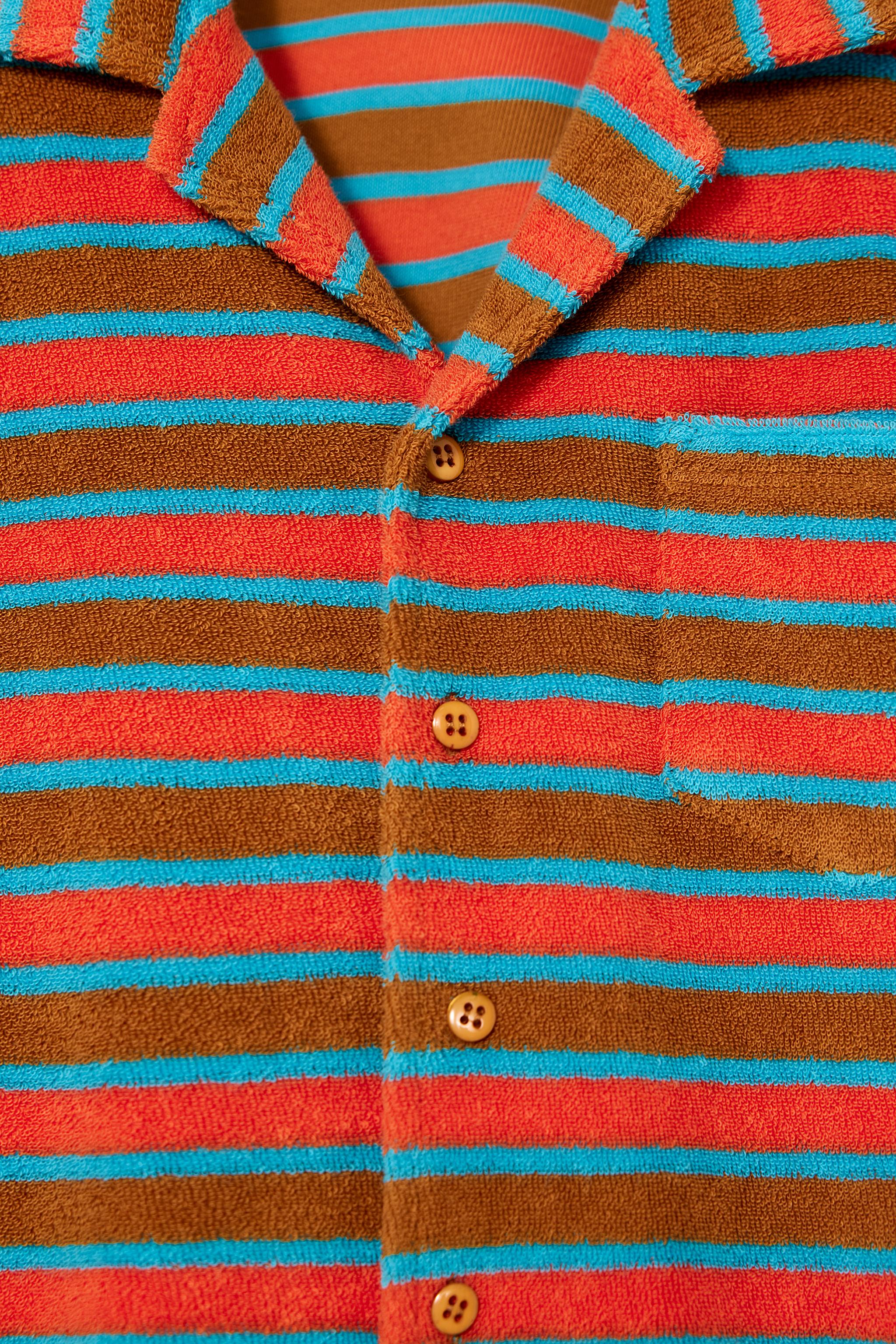 LIMITED EDITION STRIPED TOWEL POLO SHIRT