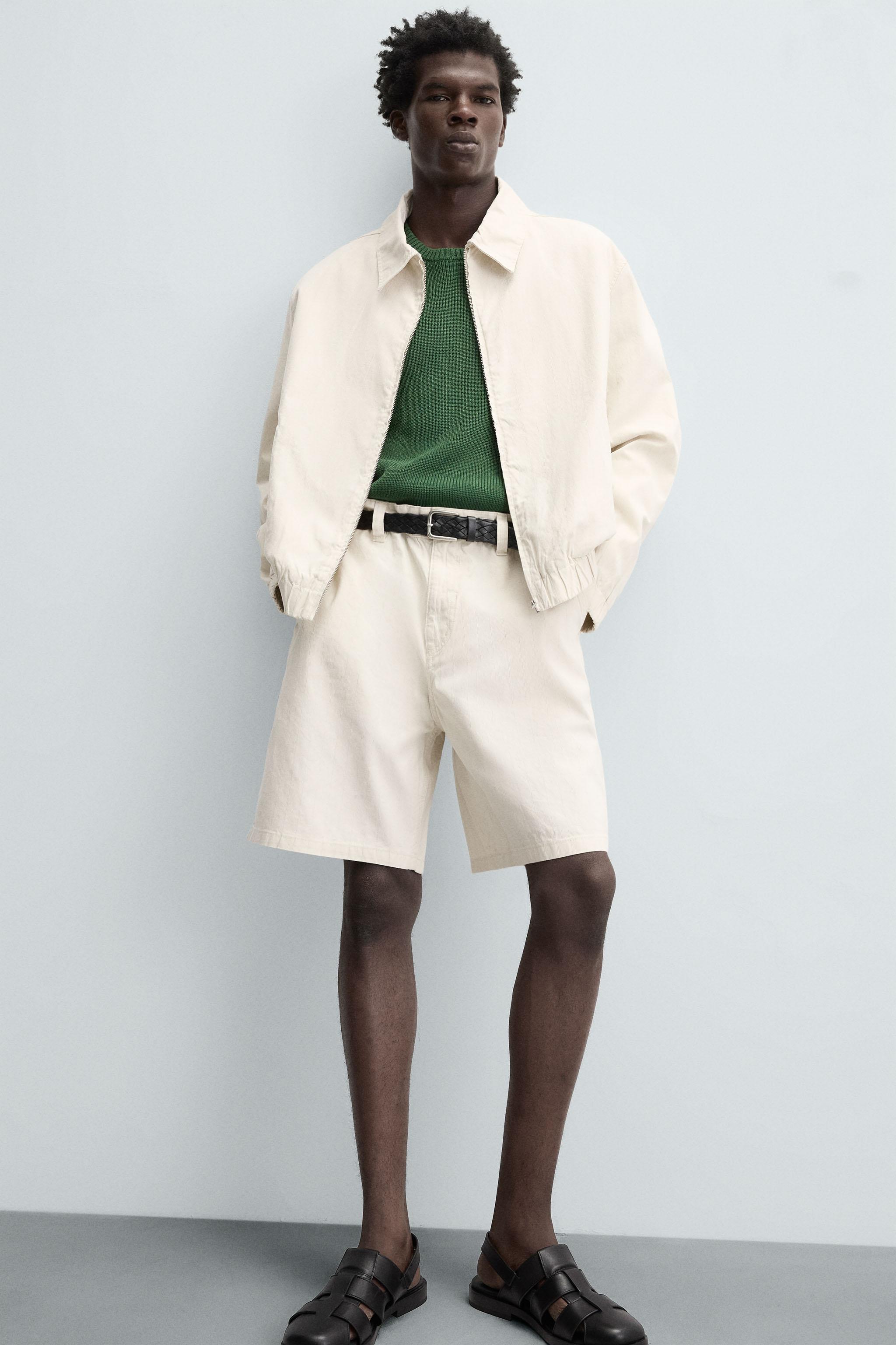 STRIPED REGULAR FIT SHORTS