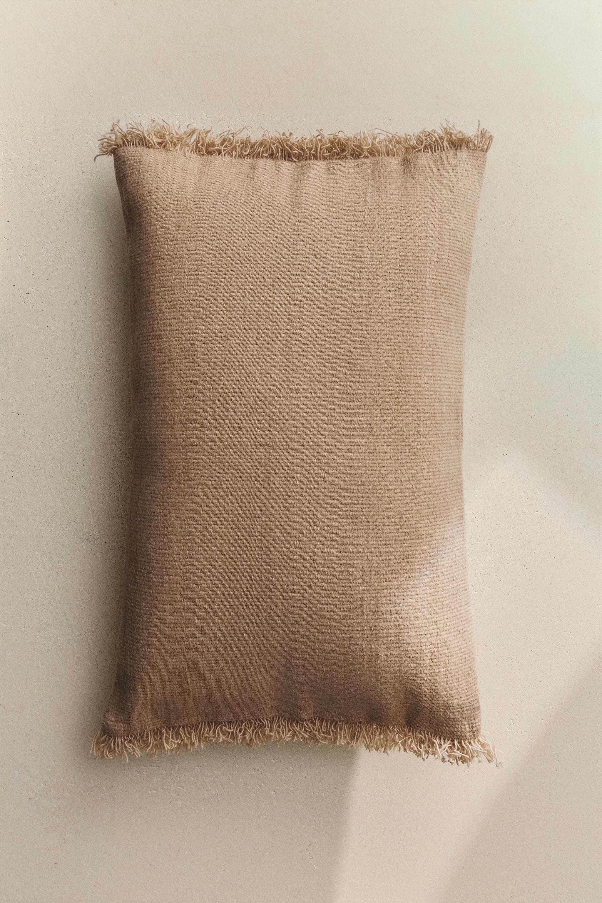 KILIM THROW PILLOW COVER WITH FRINGING