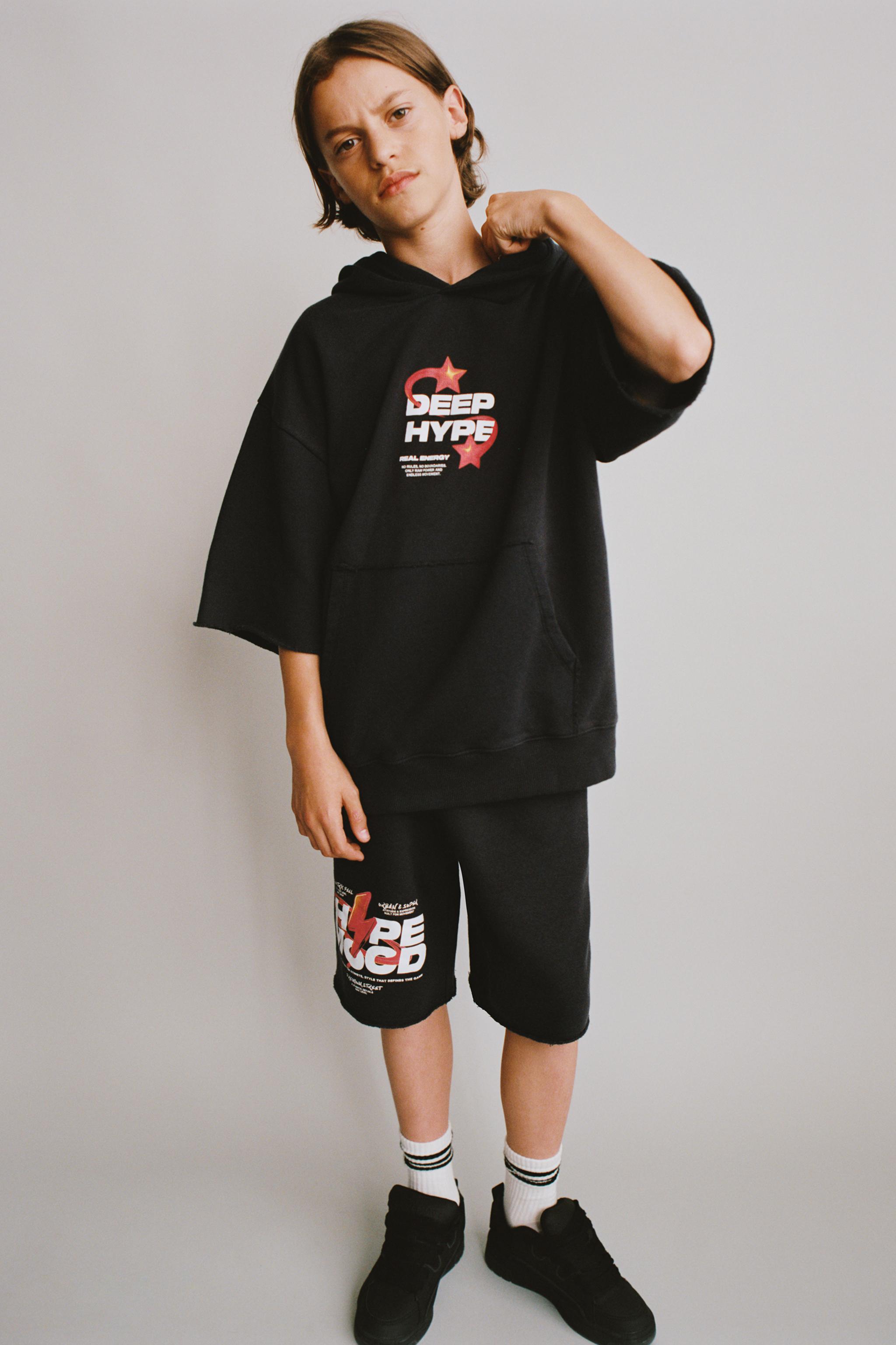 STRAIGHT STAR WASHED EFFECT FLEECE SHORTS