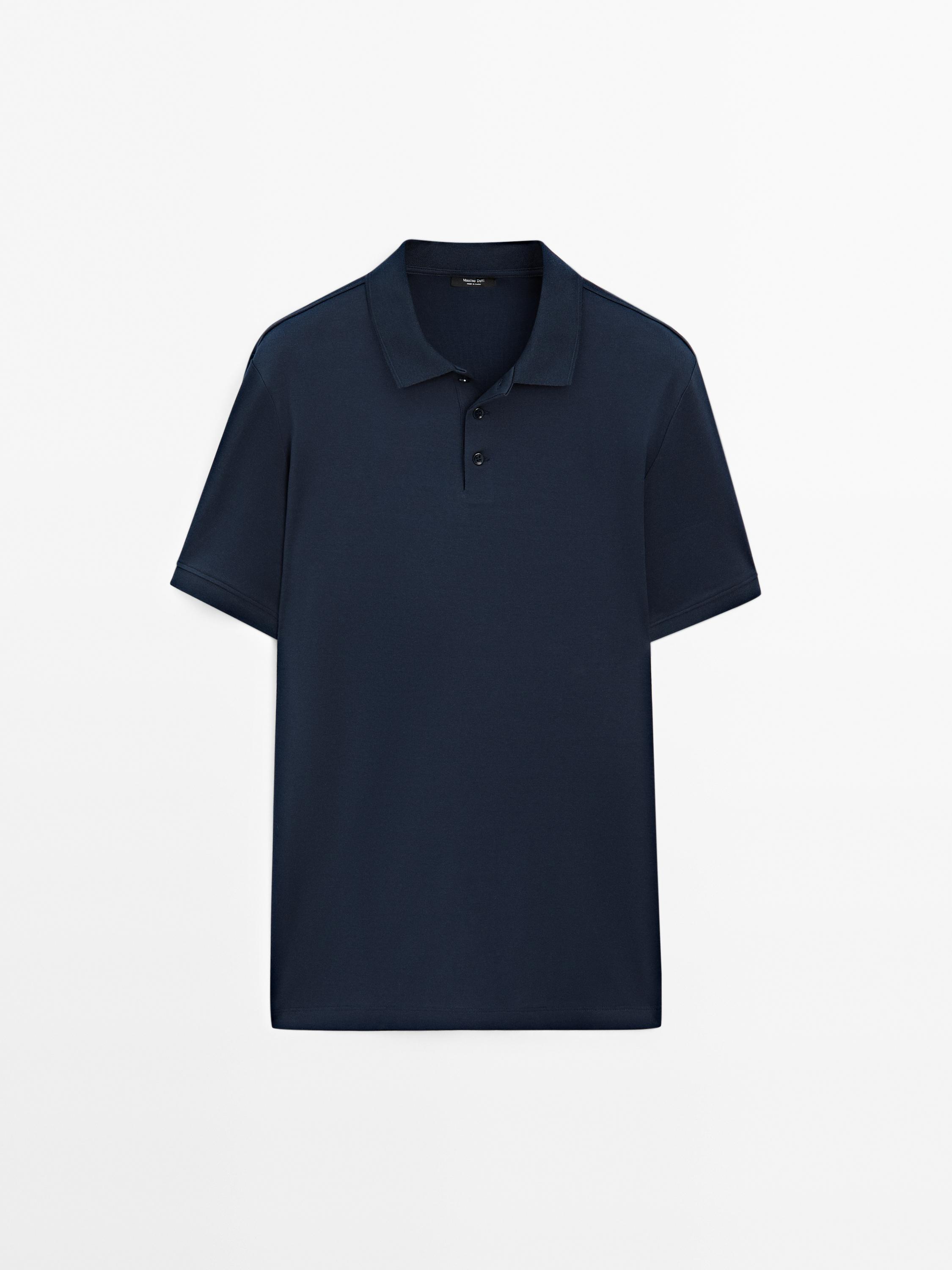 Short sleeve polo shirt with collar detail