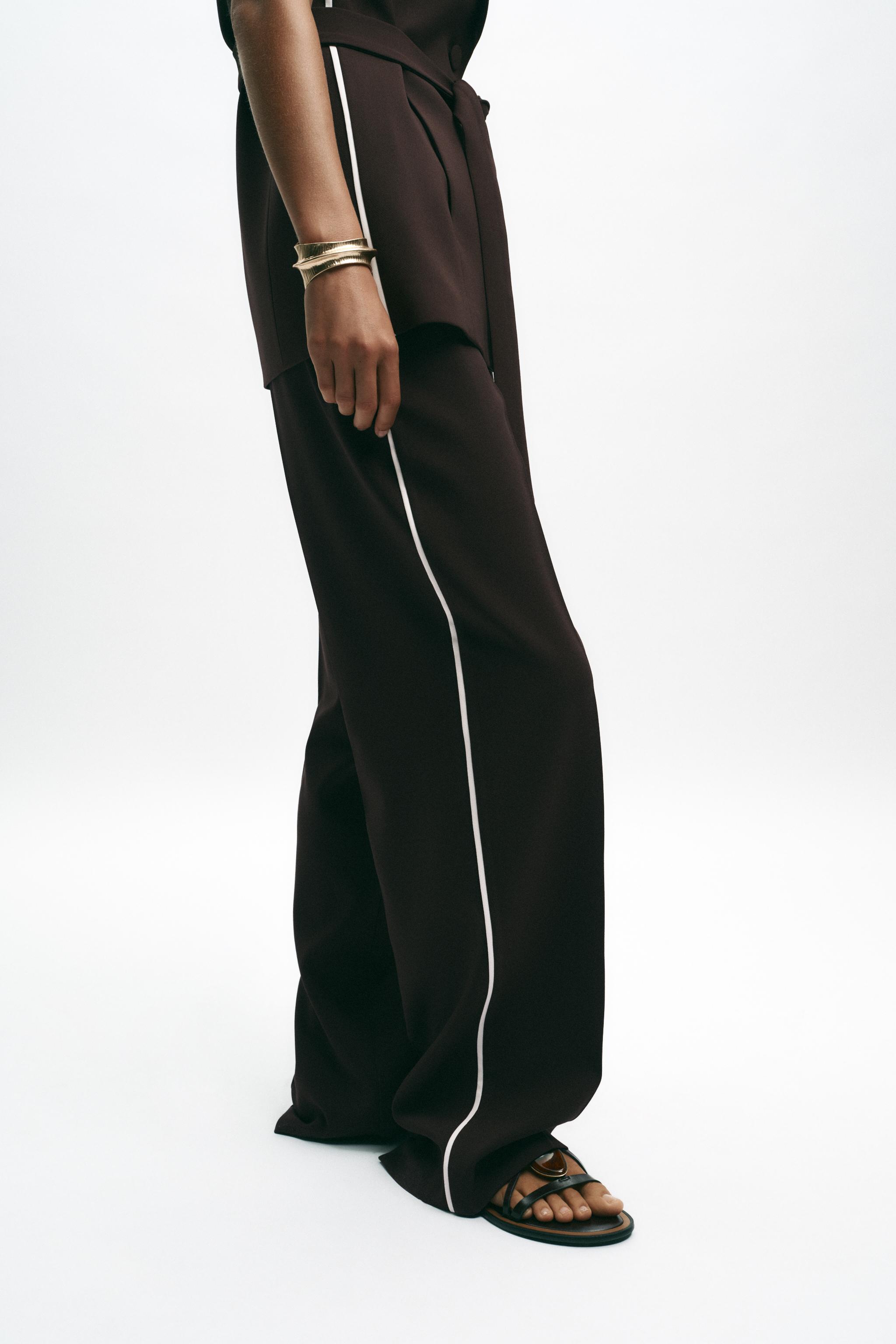STRAIGHT LEG PANTS WITH SIDE STRIPE