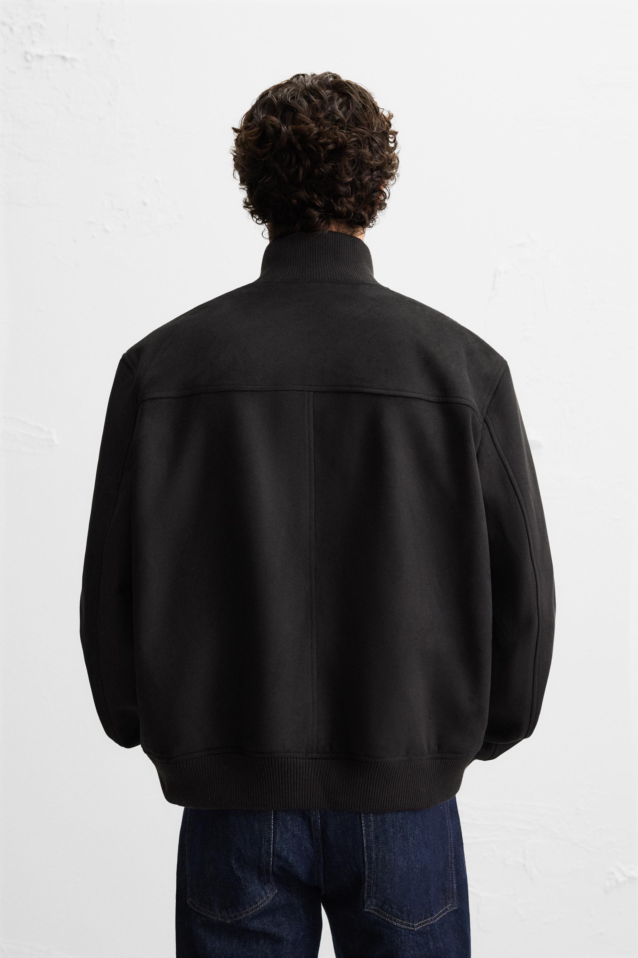 FAUX SUEDE JACKET REGULAR FIT