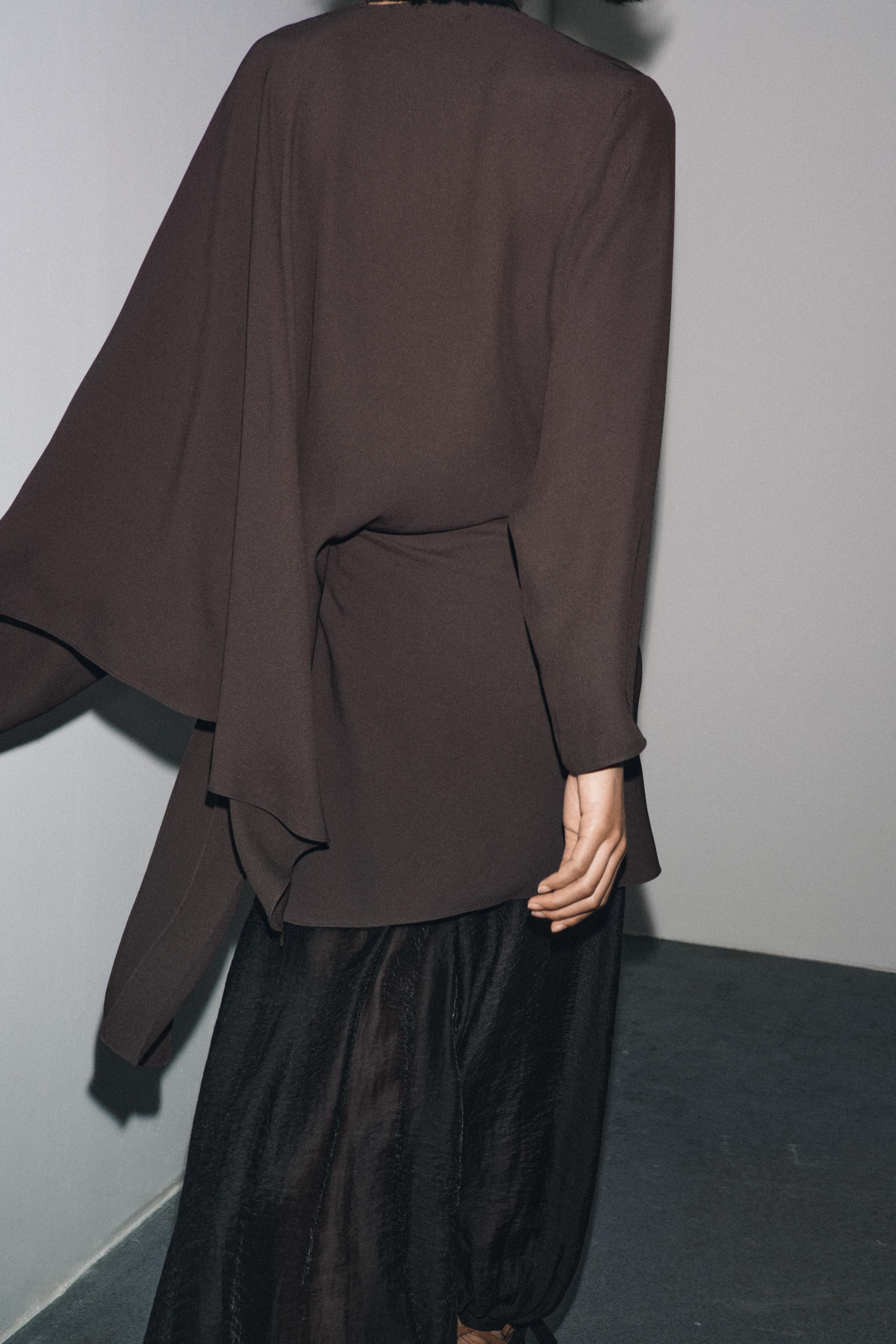 ZW COLLECTION ASYMMETRIC WRAP BLOUSE