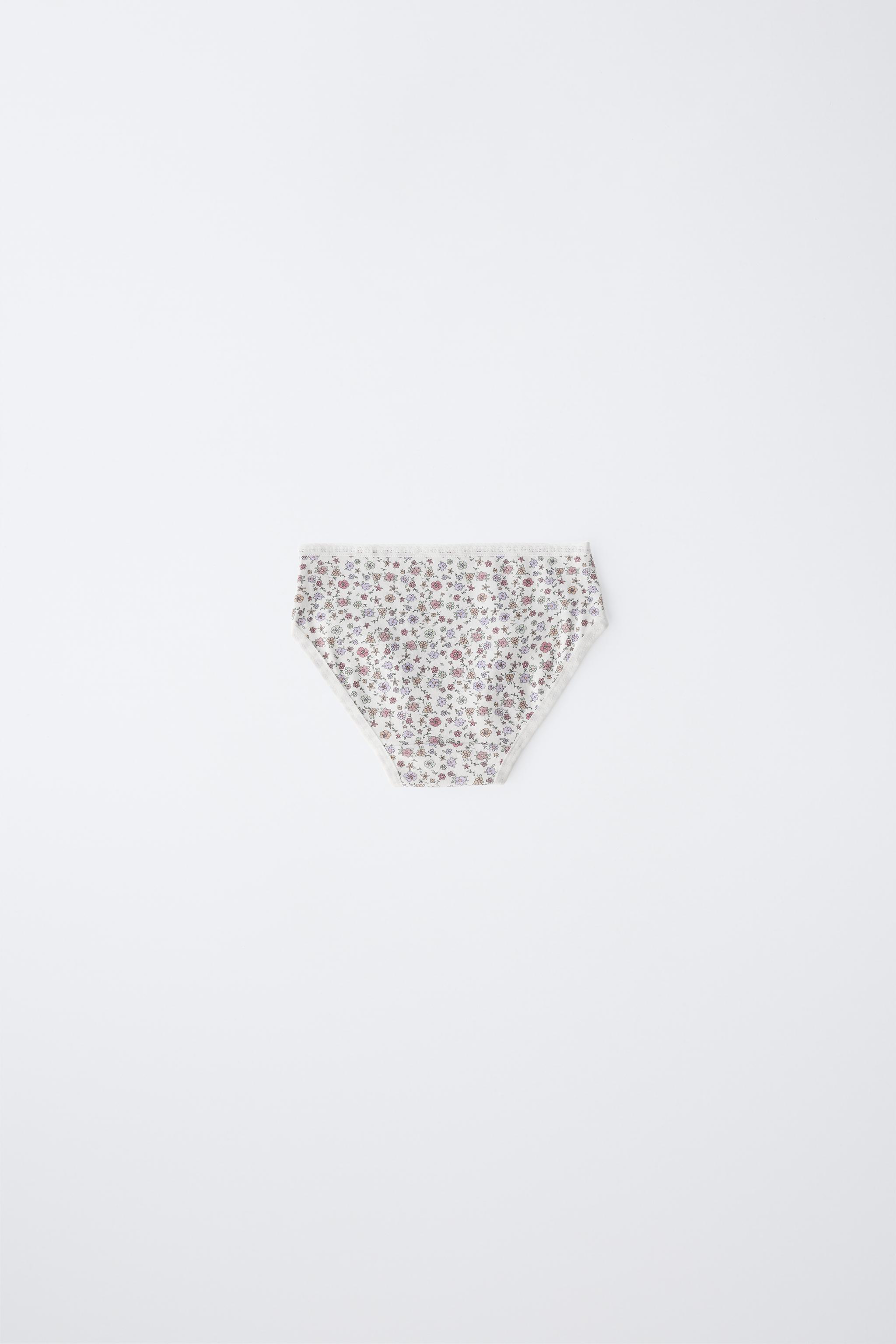 2-6 YEARS/ SIX-PACK OF FLORAL UNDERWEAR