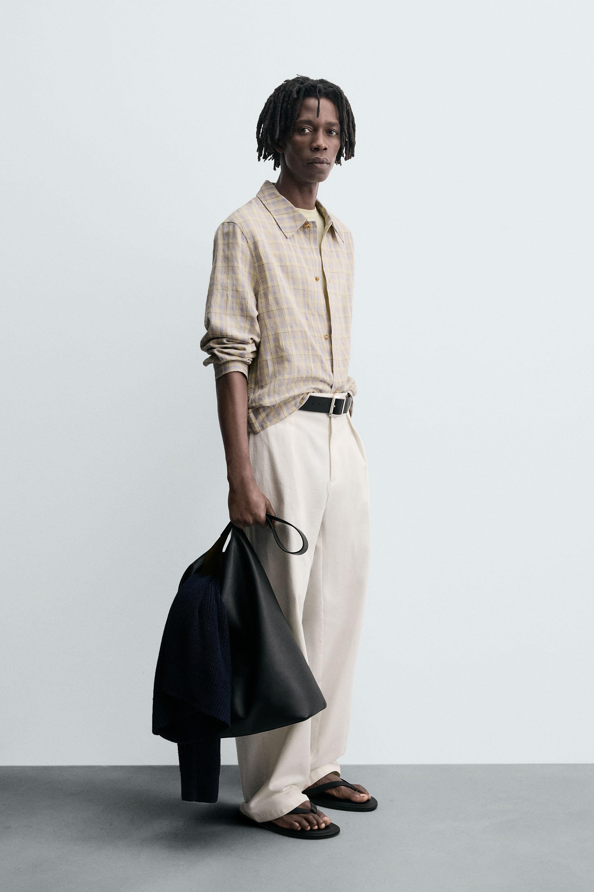 TEXTURED PLAID SHIRT