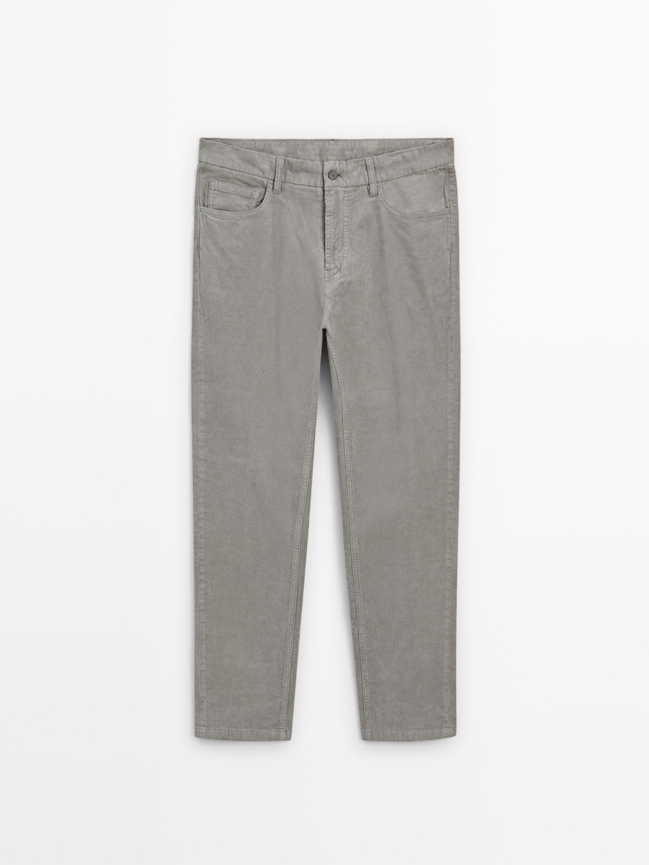 Slim fit corduroy denim trousers