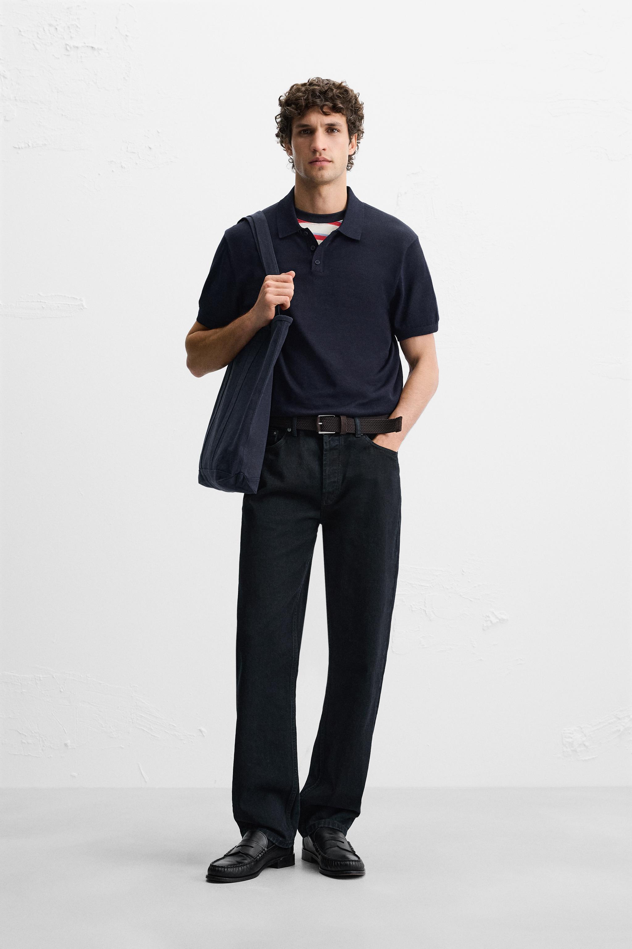 COTTON - SILK BLEND KNIT POLO