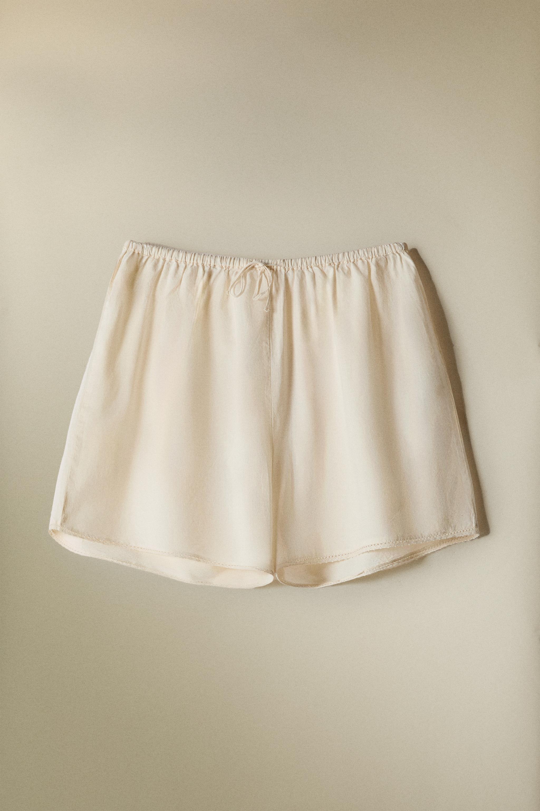 EMBROIDERED COTTON SHORTS