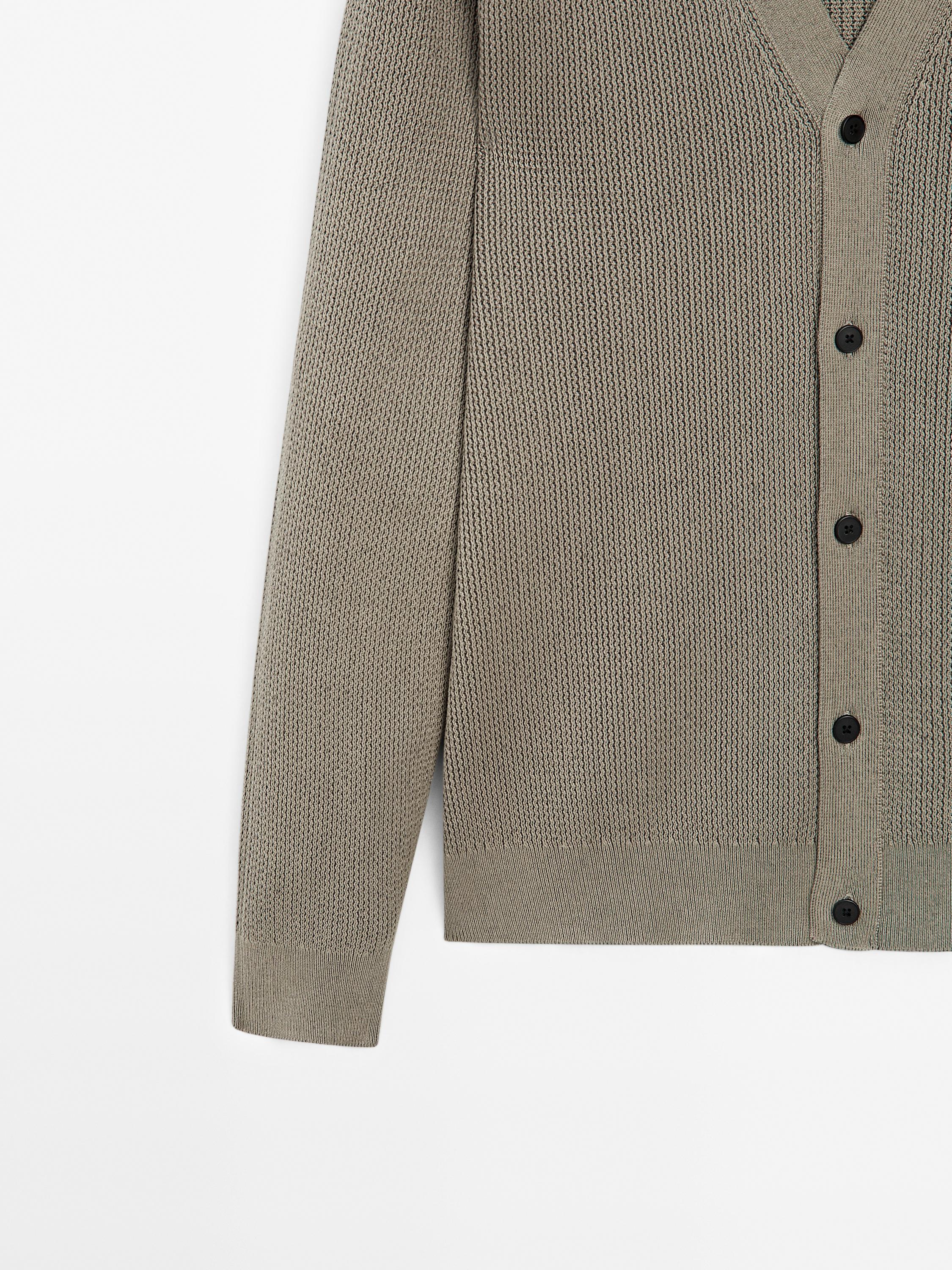 100% cotton knit cardigan