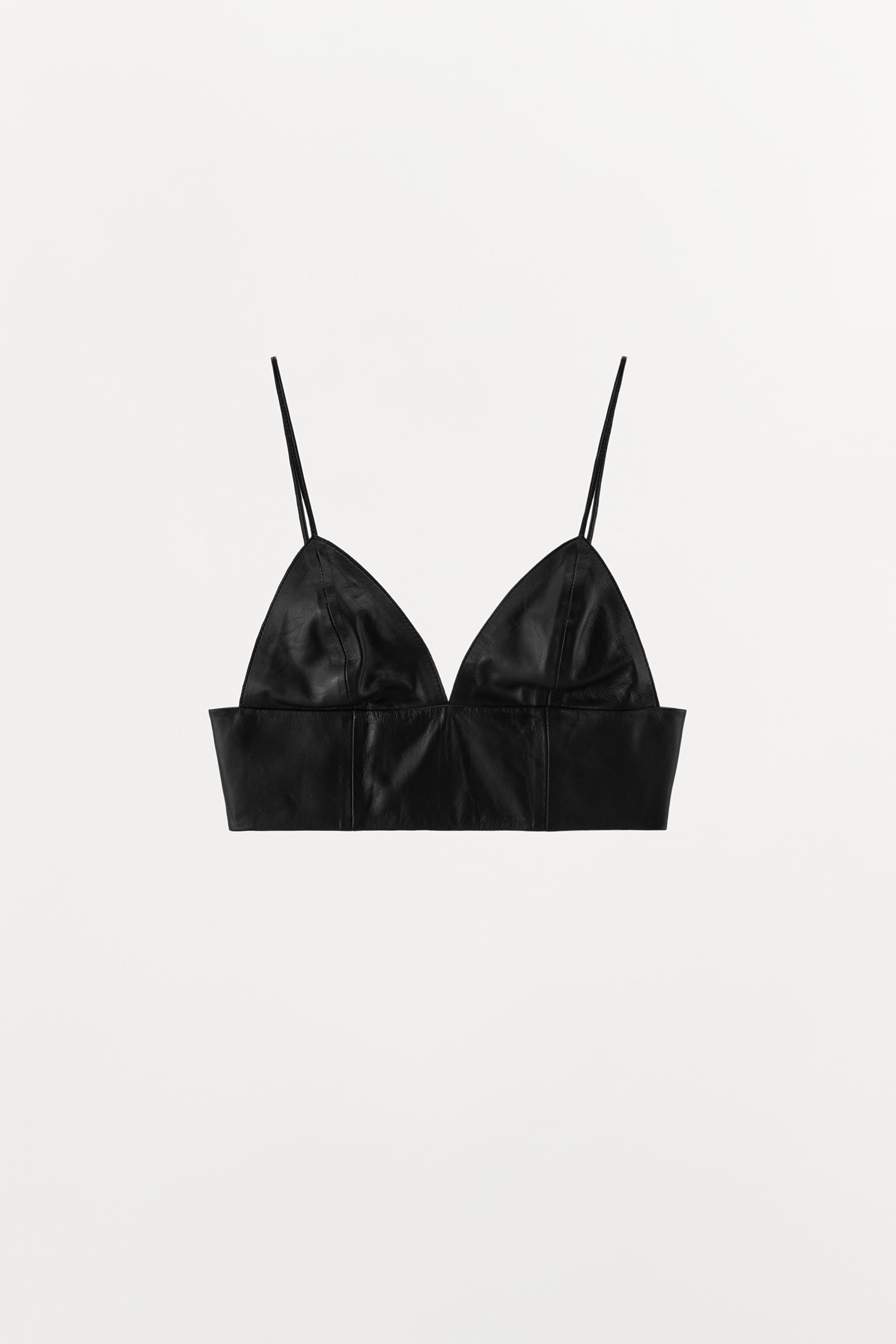 LEATHER TRIANGLE TOP
