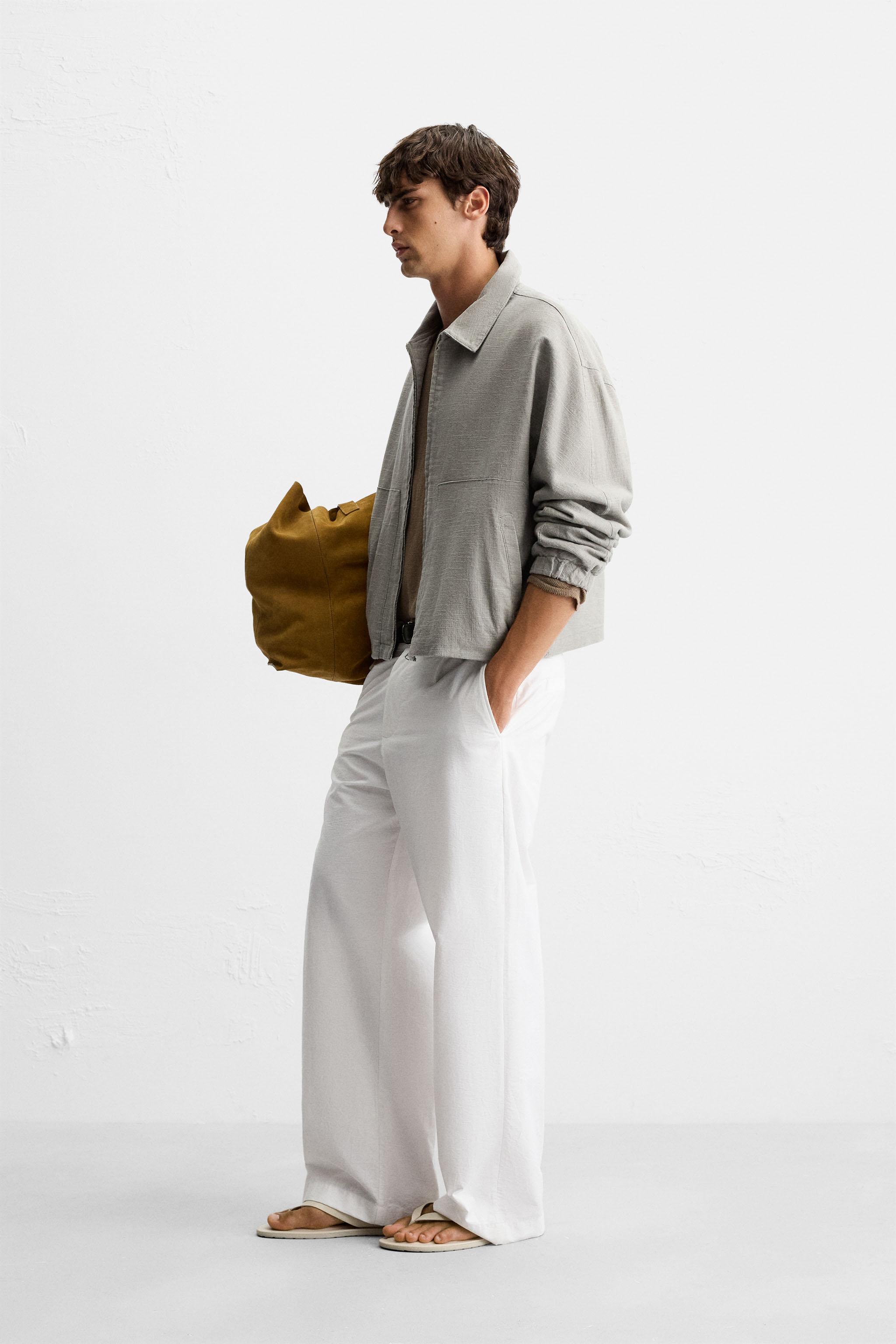 LINEN-COTTON TEXTURED JACKET